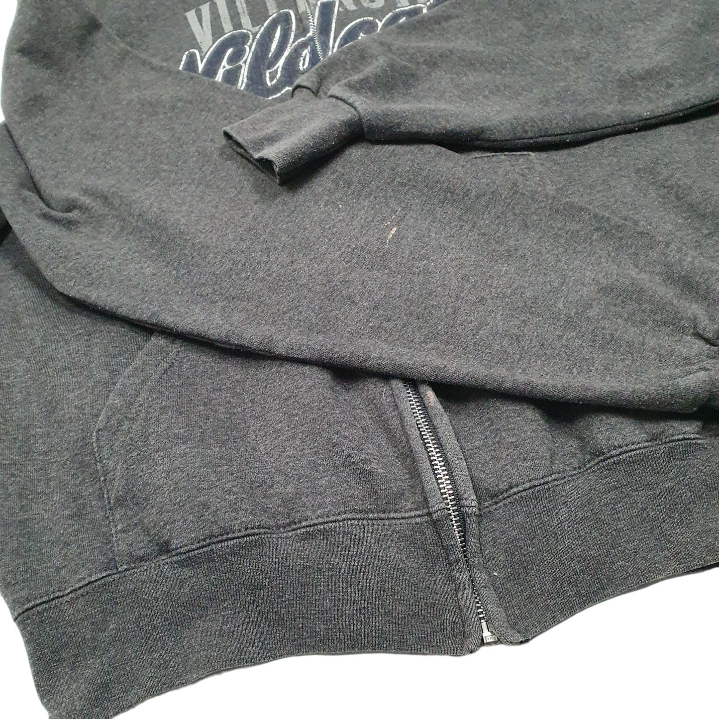 Mens Grey Champion Hoodie Villanova Wildcats Basketball Full Zip Jumper