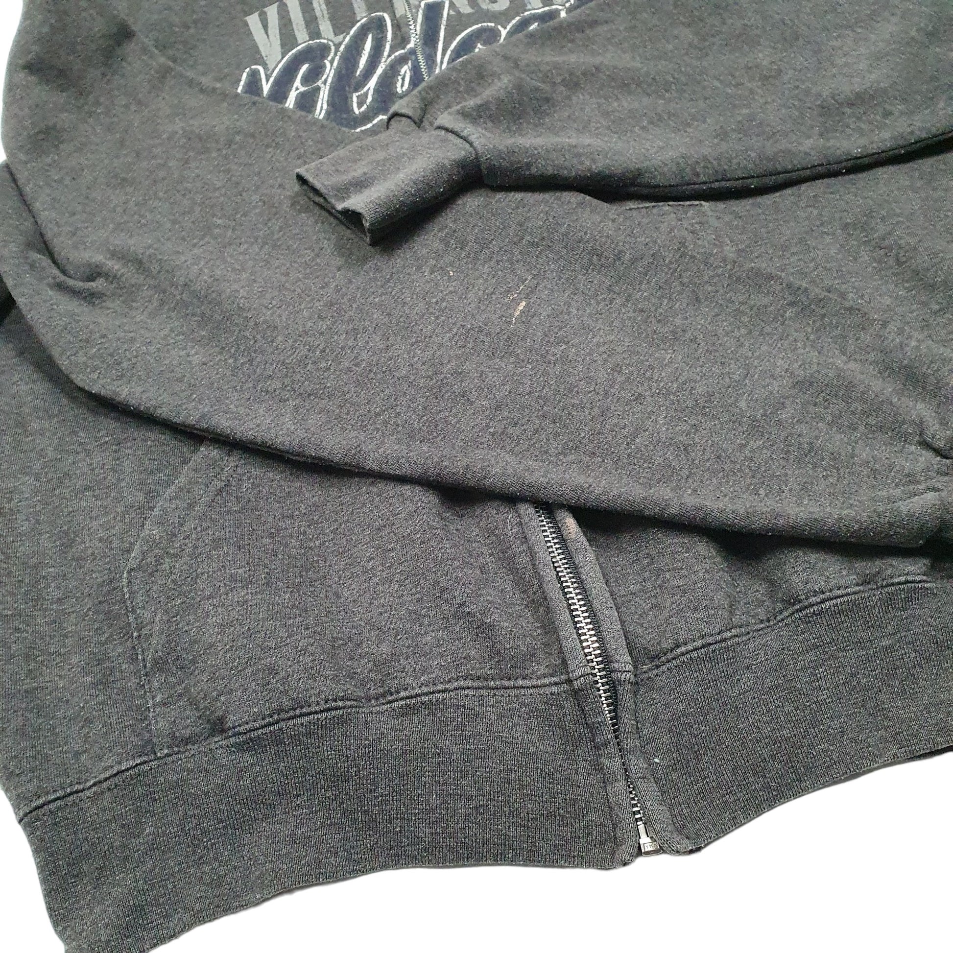 Mens Grey Champion Hoodie Villanova Wildcats Basketball Full Zip Jumper