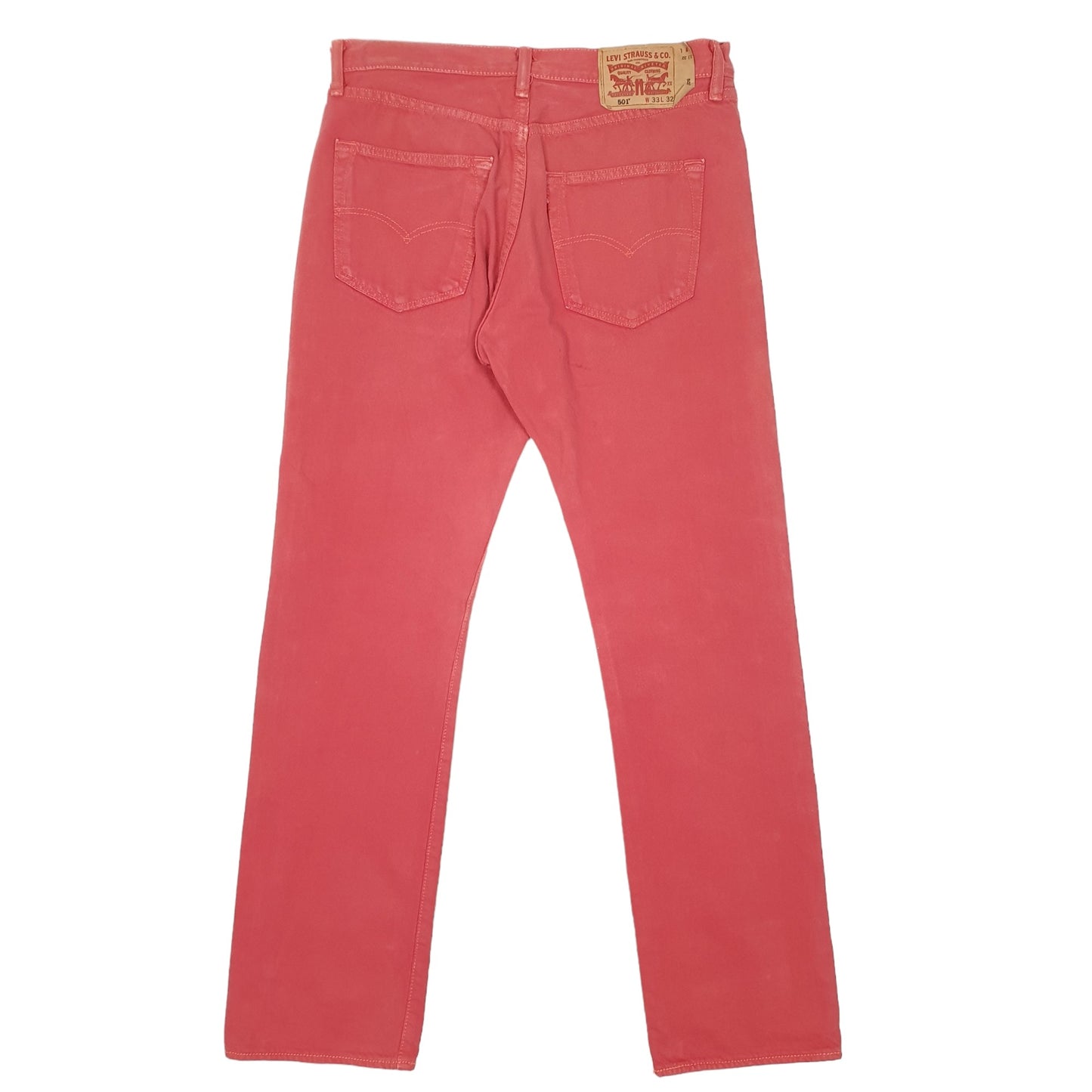 Mens Red Levis  501 JeansW33 L32