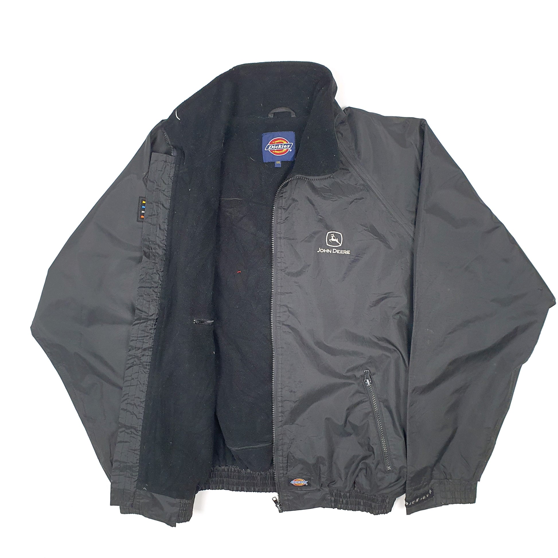 Mens Black Dickies John Deere Farming Buzz Robins  Coat