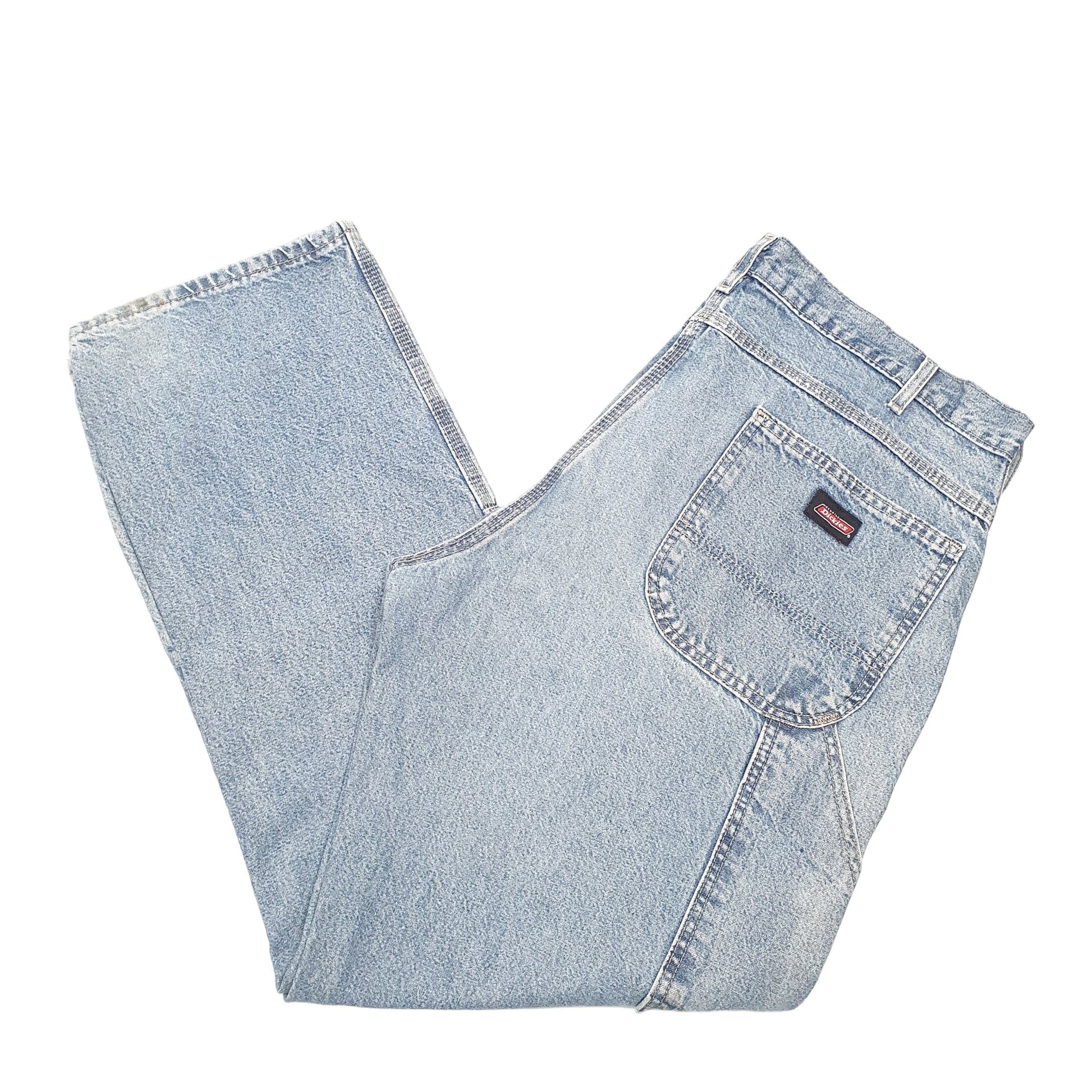 Mens Blue Dickies Double Knee Carpenter JeansW38 L32
