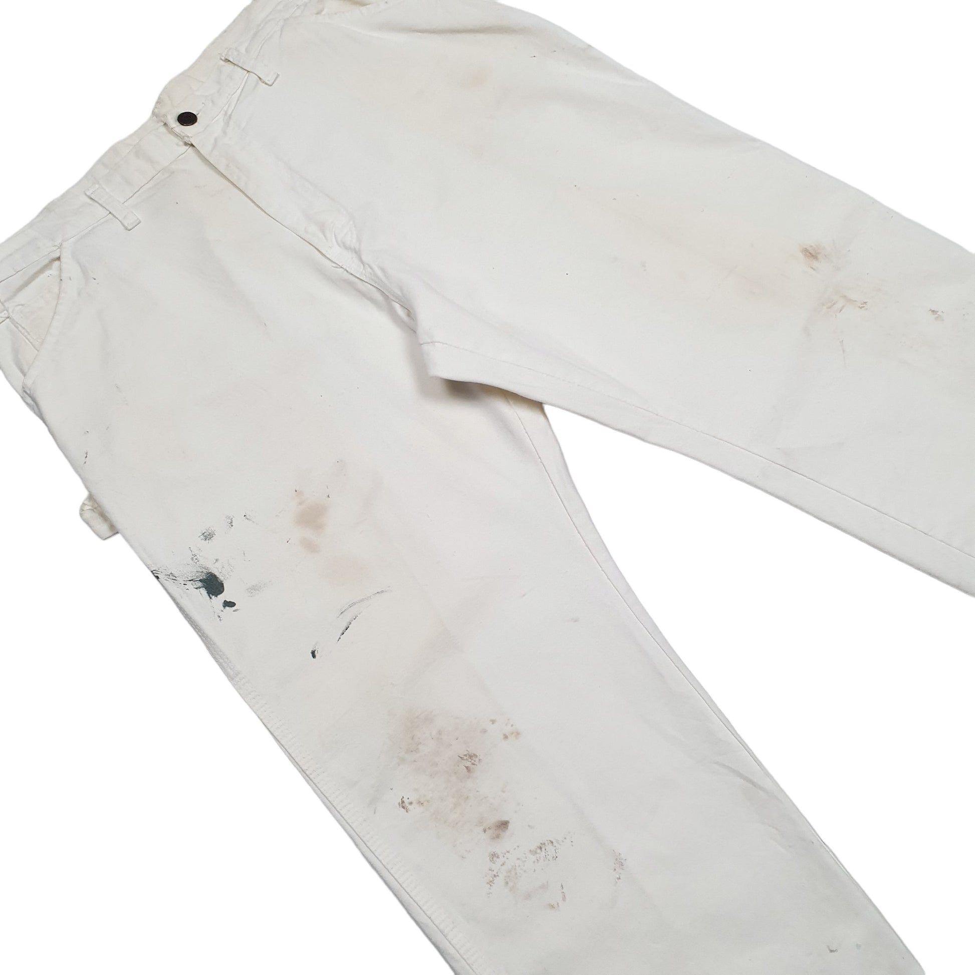 Mens White Dickies Carpenter Carpenter Trousers