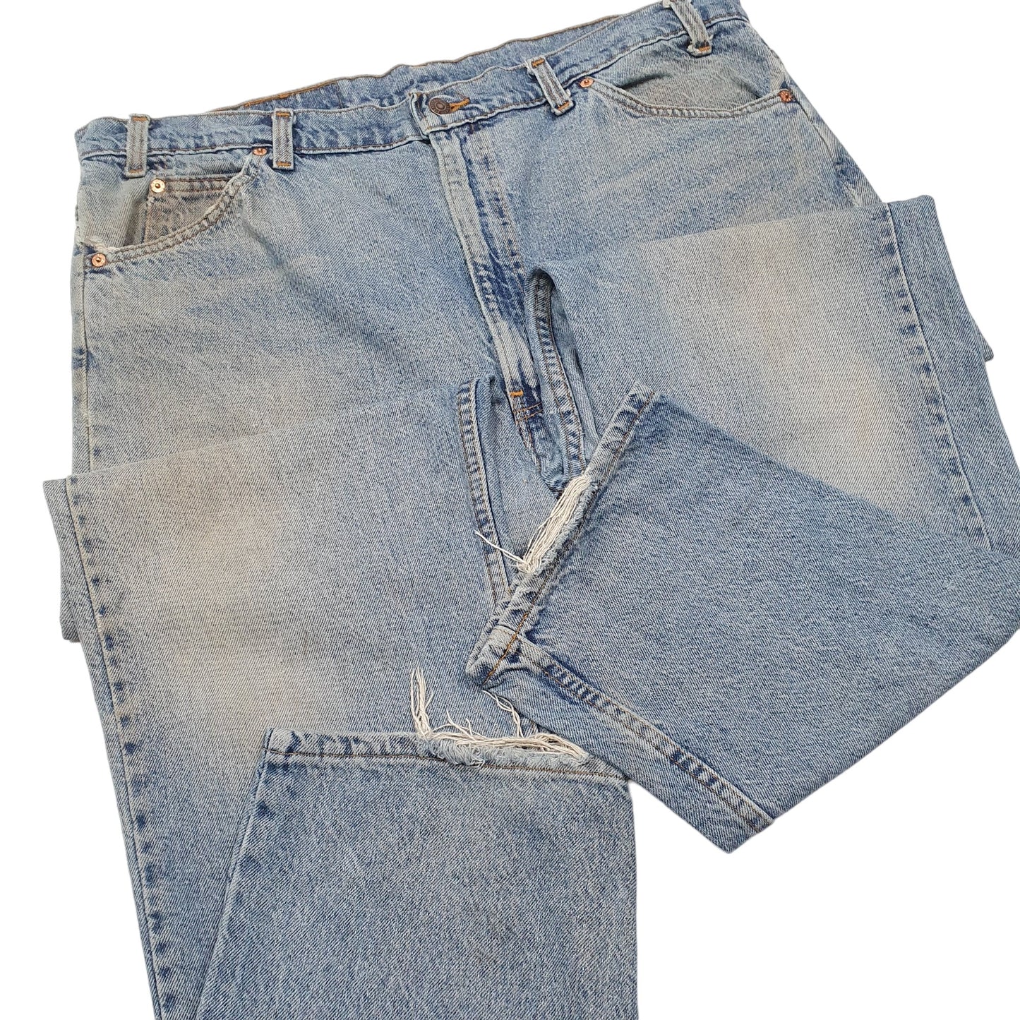 Mens Blue Levis Vintage Orange Tab Made In USA 505 JeansW42 L30