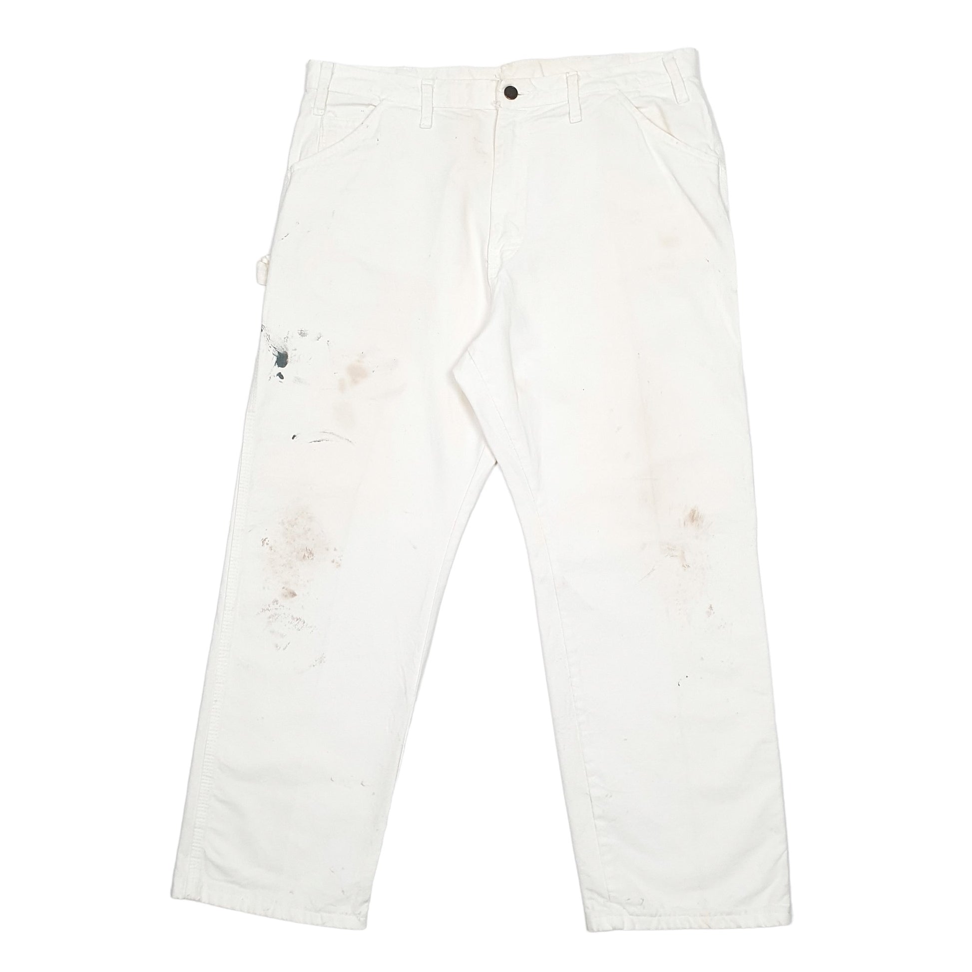 Mens White Dickies Carpenter Carpenter Trousers