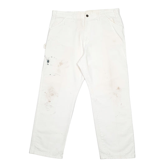 Mens White Dickies Carpenter Carpenter Trousers