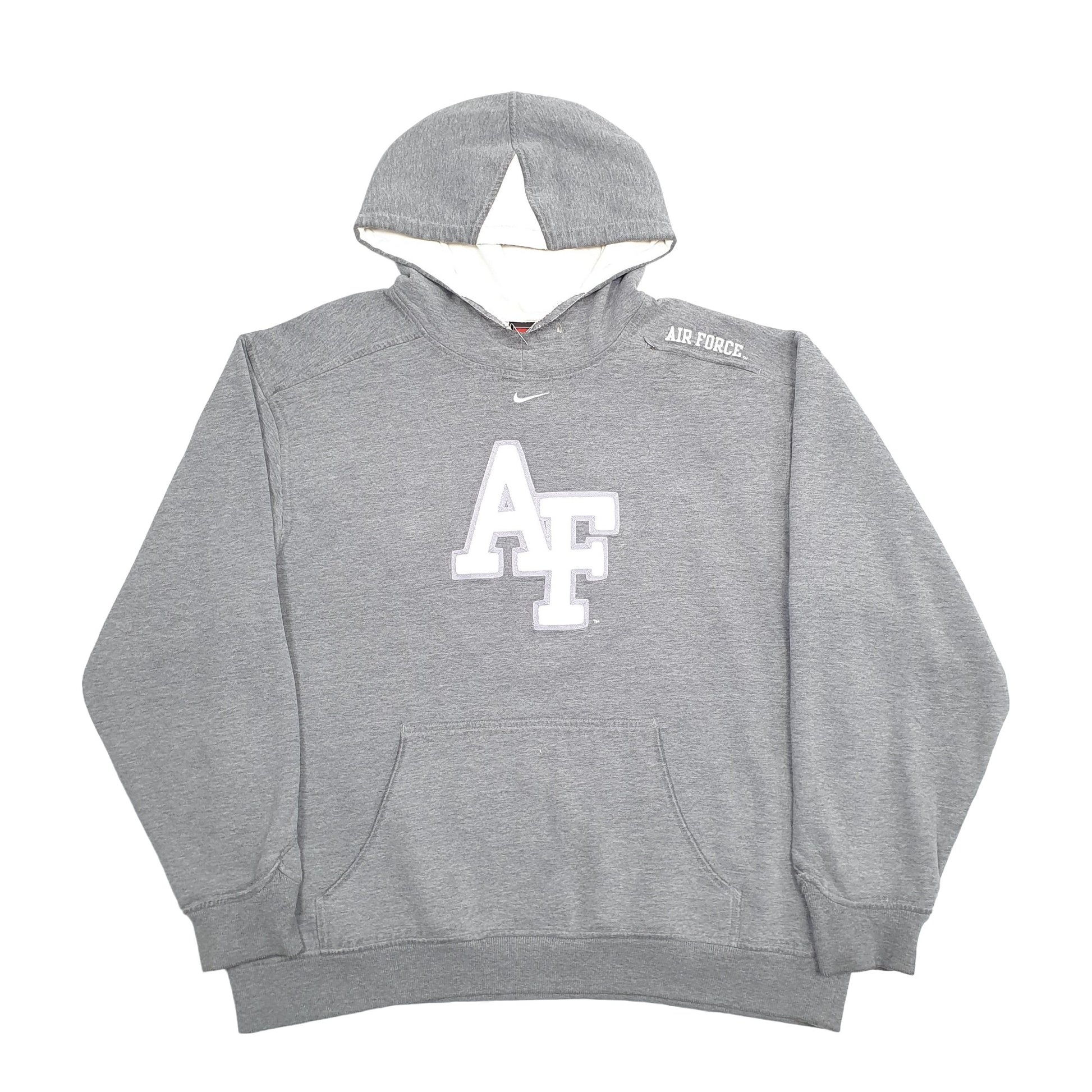 Mens Grey Nike Air Force Hoodie Jumper