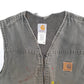 Mens Grey Carhartt V13MOS Vintage 2001 Union Made in USA Sherpa Vest Gilet  Coat