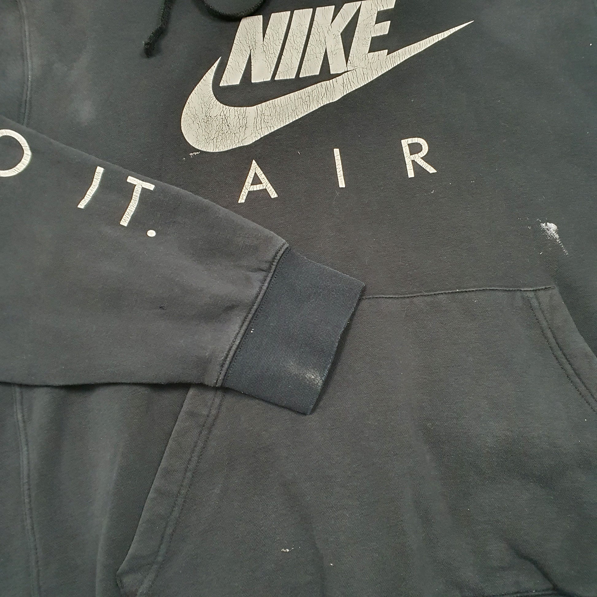 Mens Black Nike Air Spellout Hoodie Jumper