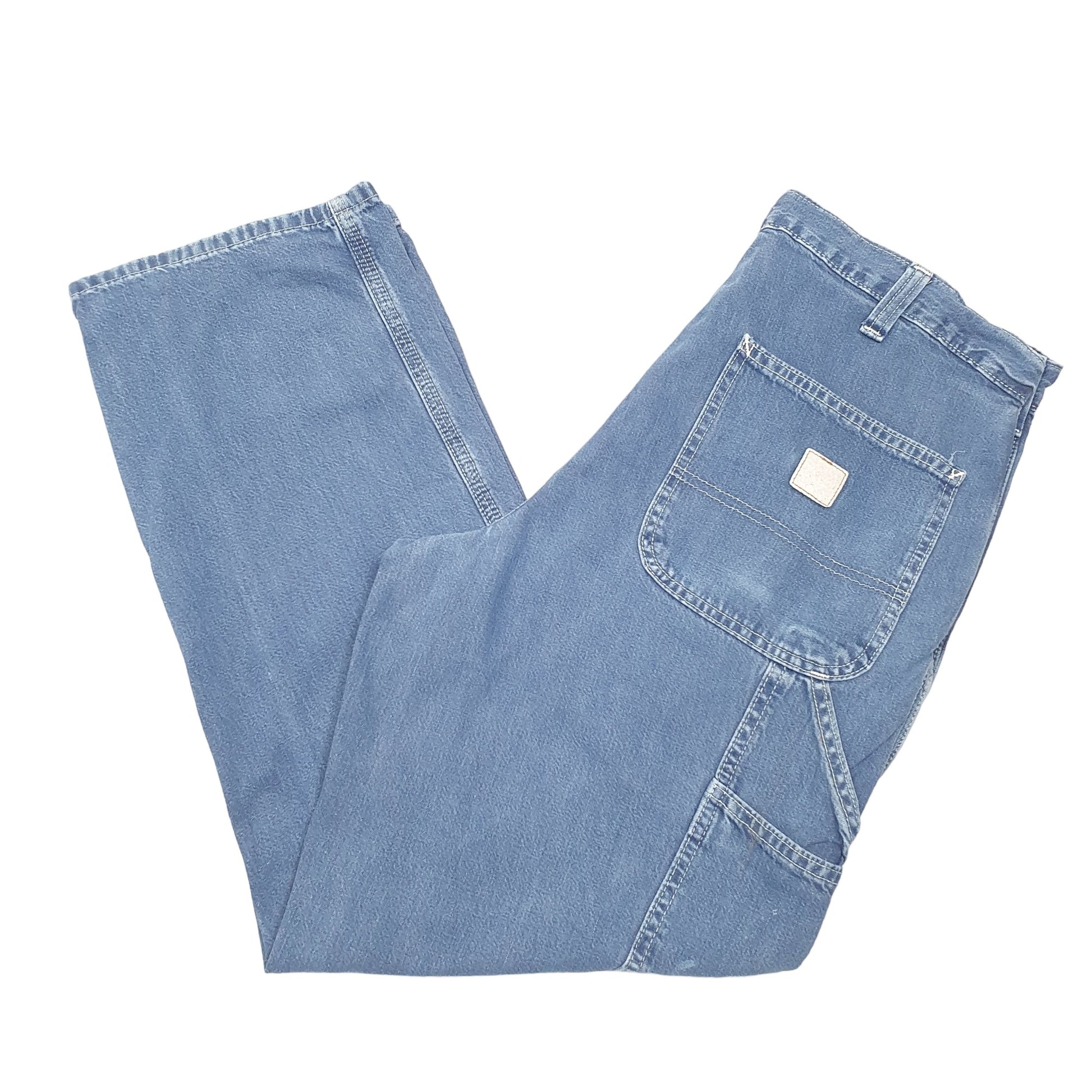 Mens Blue Carhartt Carpenter Dungaree Fit 382-83 JeansW32 L30