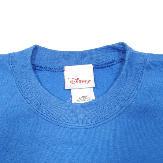 Mens Blue Disney 100 Years Mickey Mouse Disneyland Made In USA Crewneck Jumper