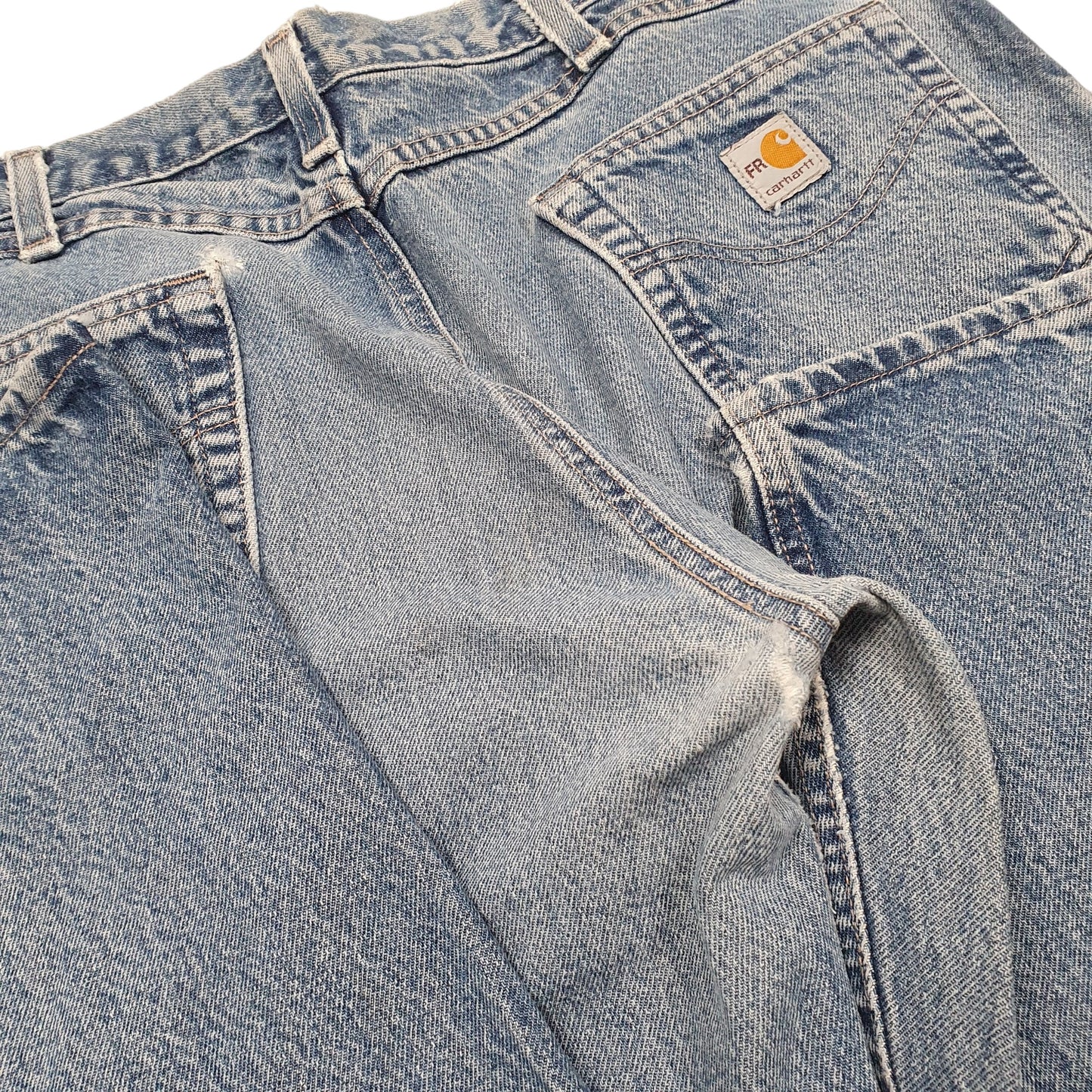 Mens Blue Carhartt Flame Resistant FRB004 JeansW38 L29