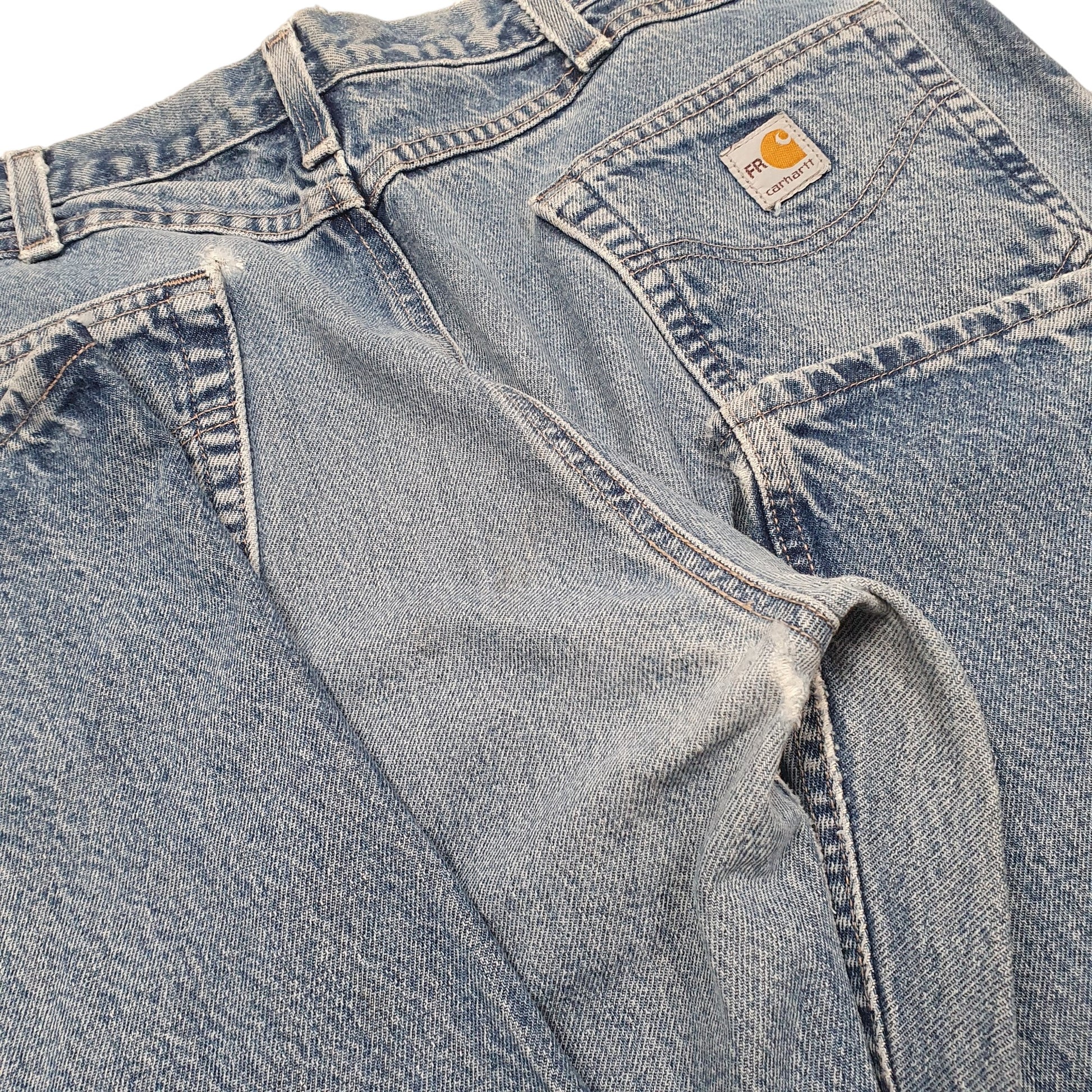 Mens Blue Carhartt Flame Resistant FRB004 JeansW38 L29