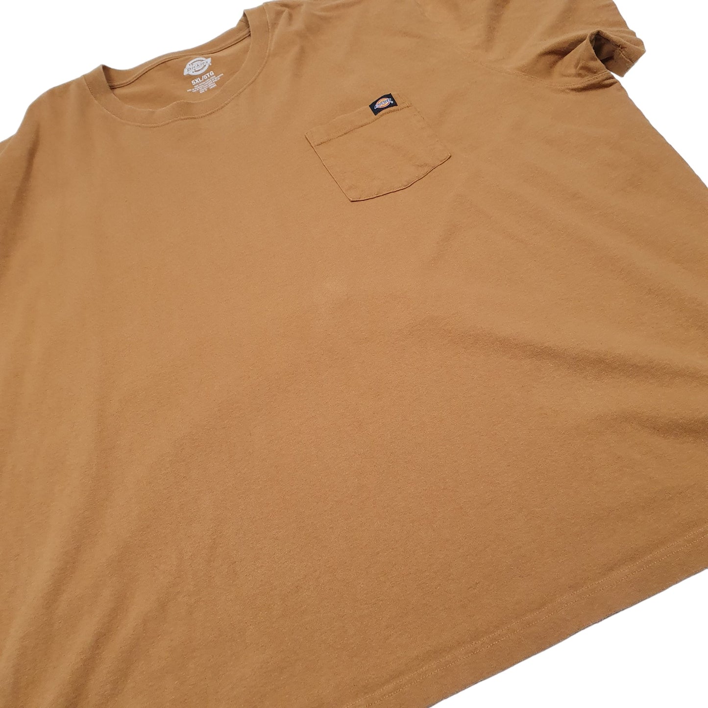 Mens Tan Dickies Pocket Workwear Short Sleeve T Shirt