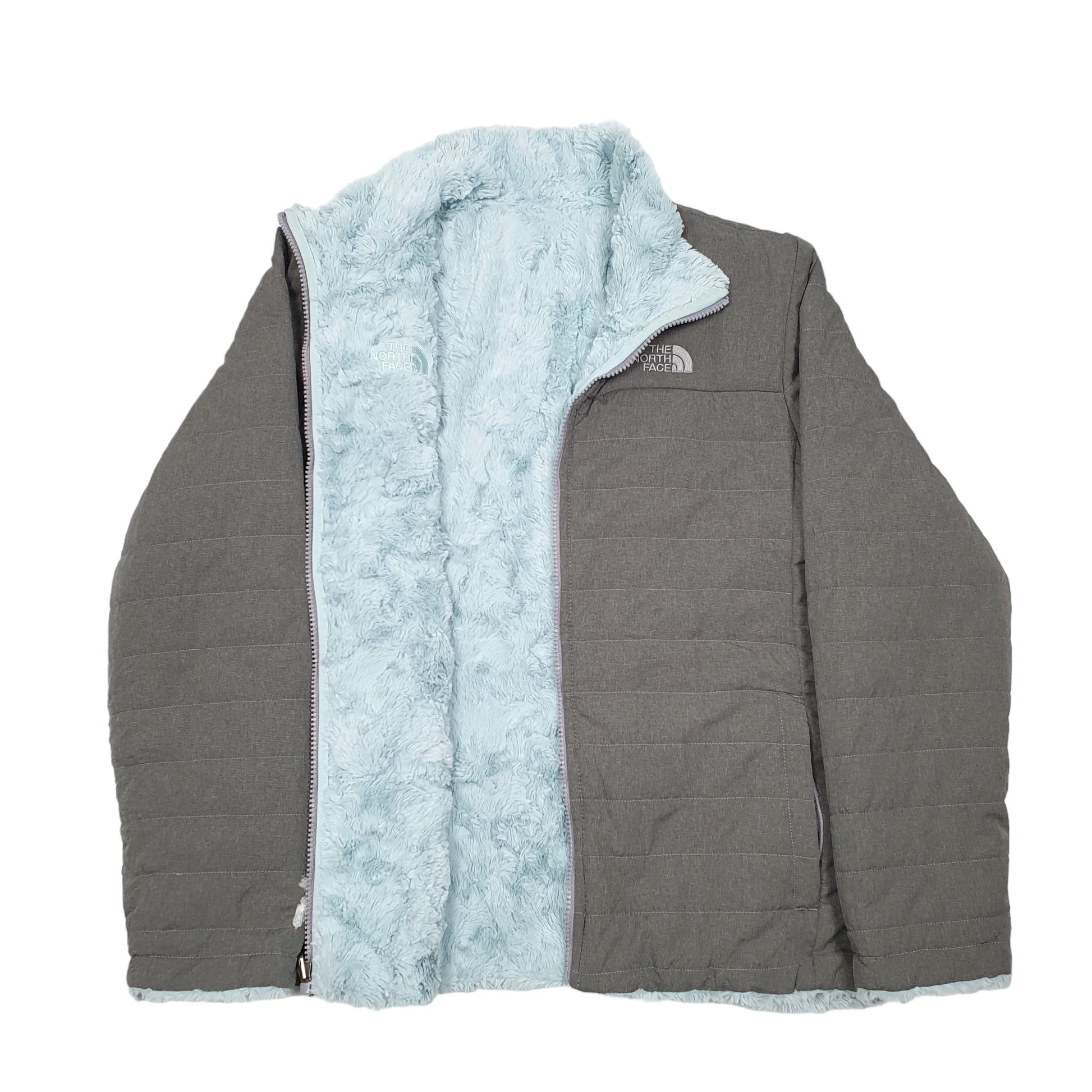 Womens Grey The North Face Fleece Reversable  Coat