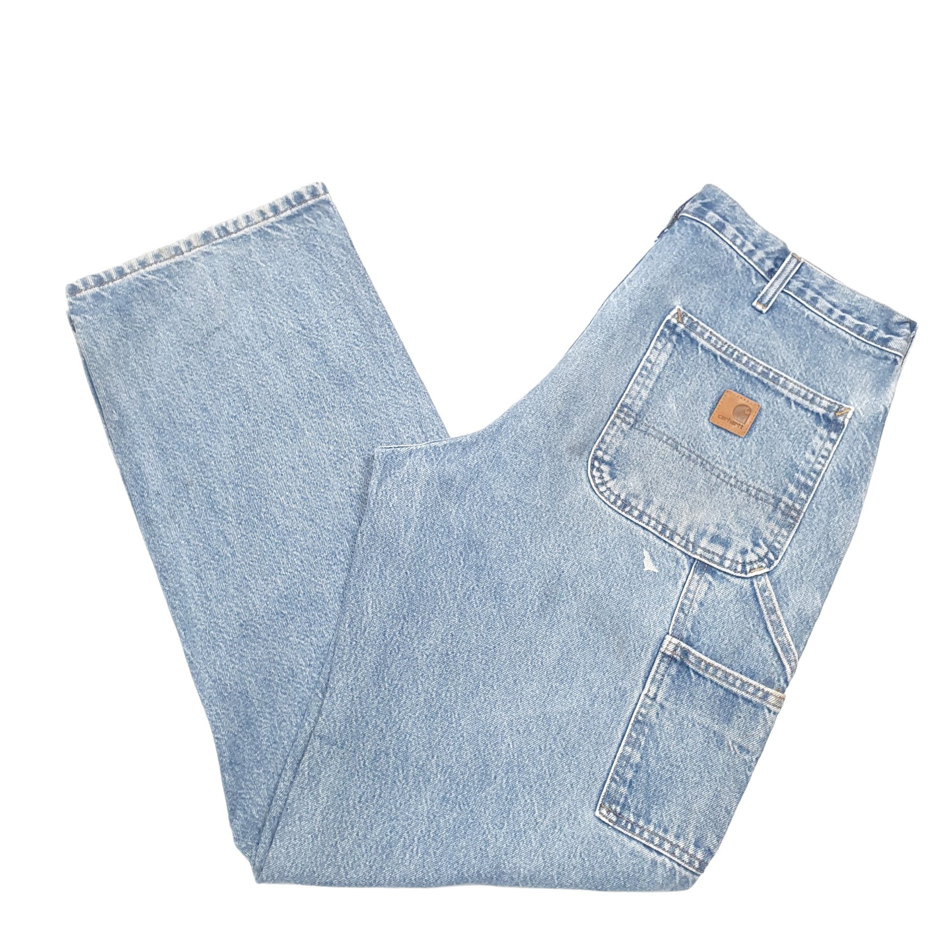 Mens Blue Carhartt Carpenter B237 JeansW34 L32