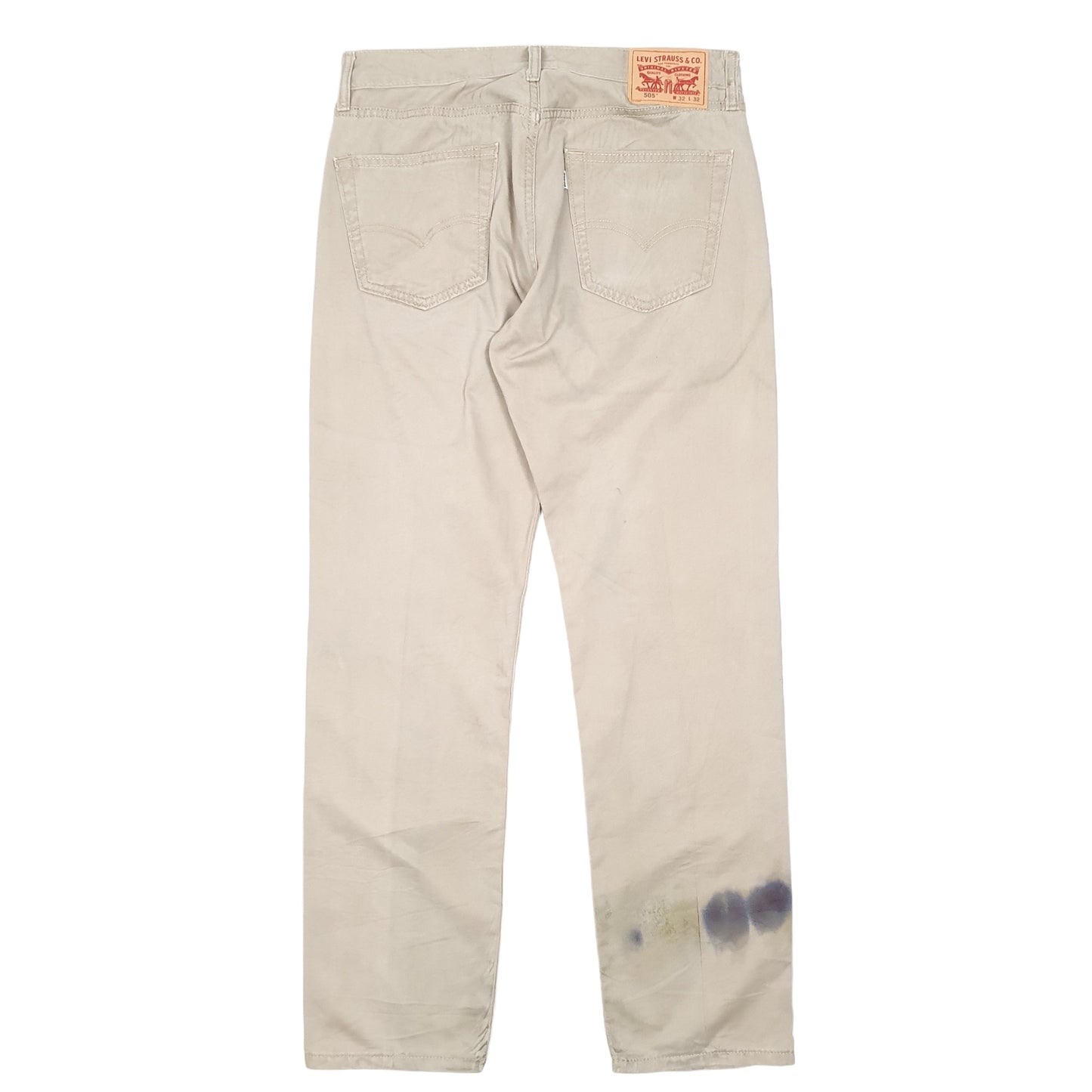 Mens Beige Levis 505 Chino Trousers