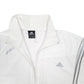 Mens White Adidas  Full Zip Jumper
