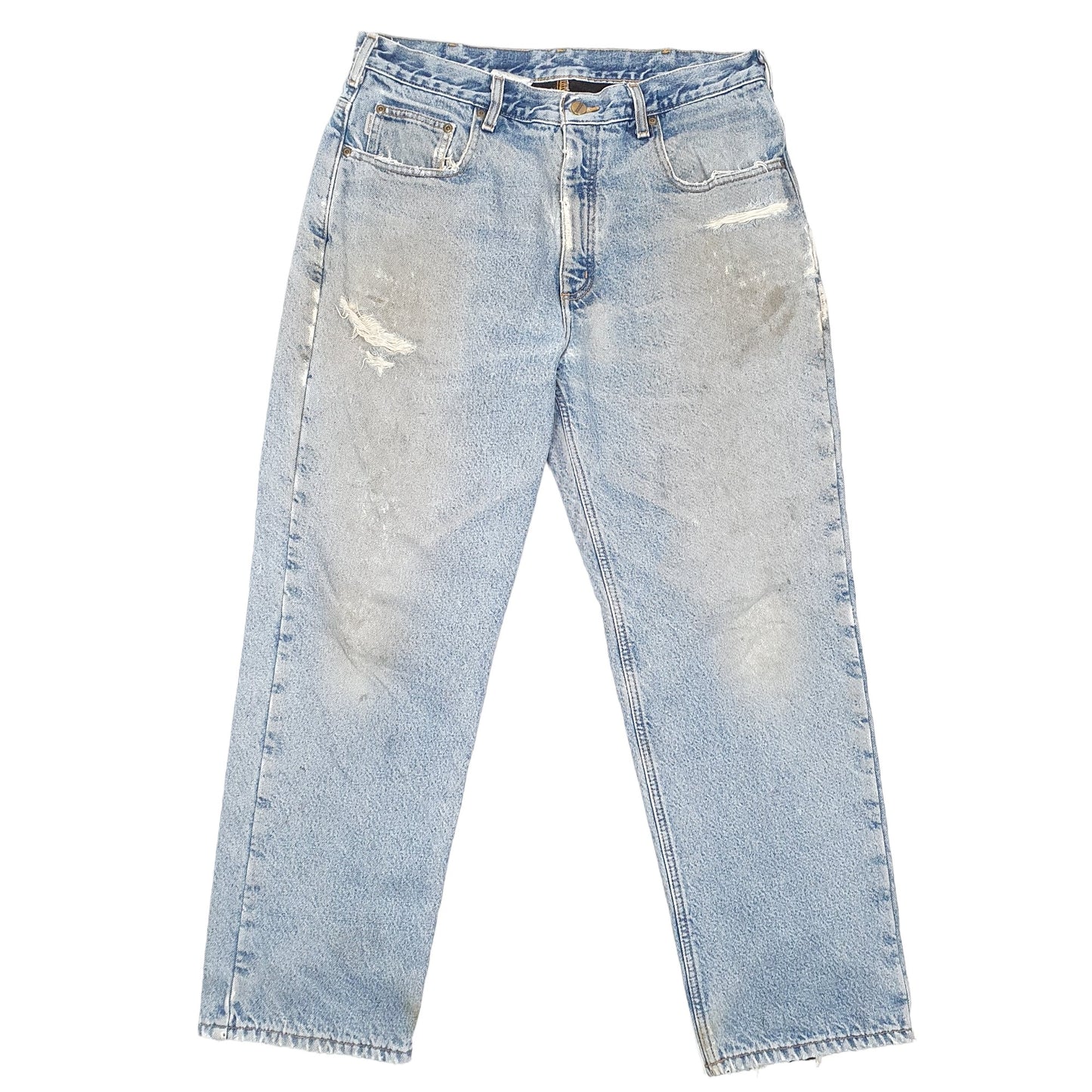 Mens Blue Carhartt Polyester lined Insulated B155 JeansW36 L30