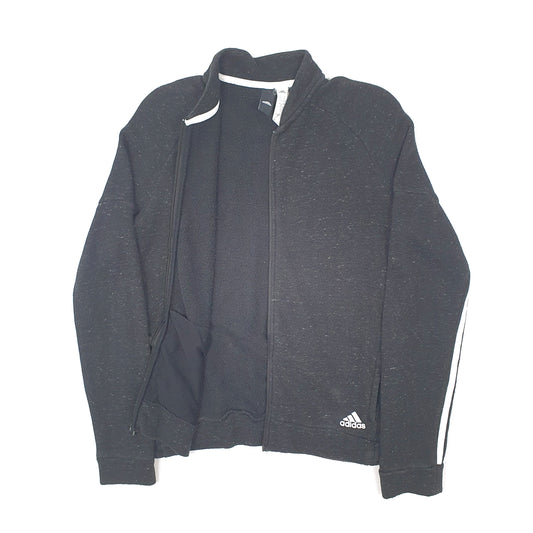 Womens Black Adidas  Full Zip Jumper