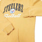 Womens Yellow NFL Pittsburgh Steelers American Football Hoodie Jumper