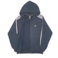 Mens Black Adidas Hoodie Full Zip Jumper