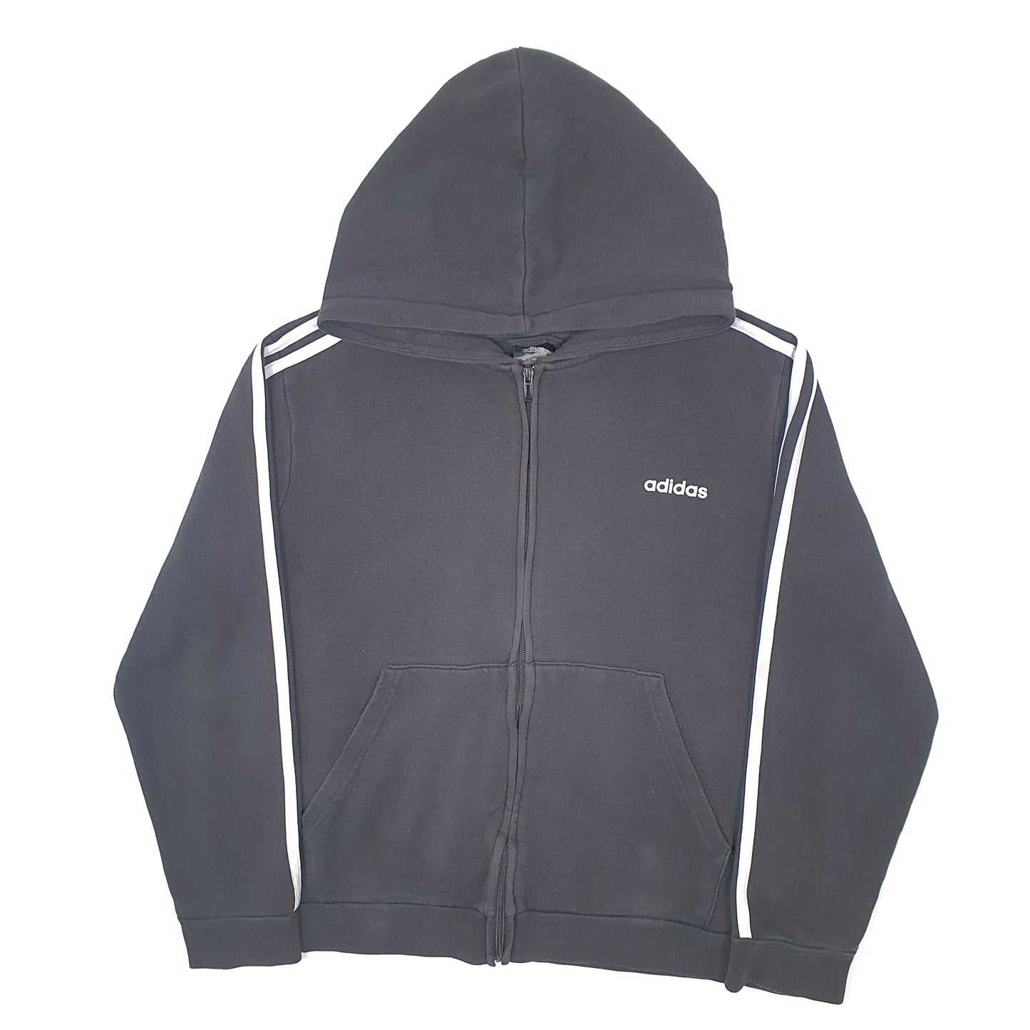 Womens Black Adidas Hoodie Full Zip Jumper