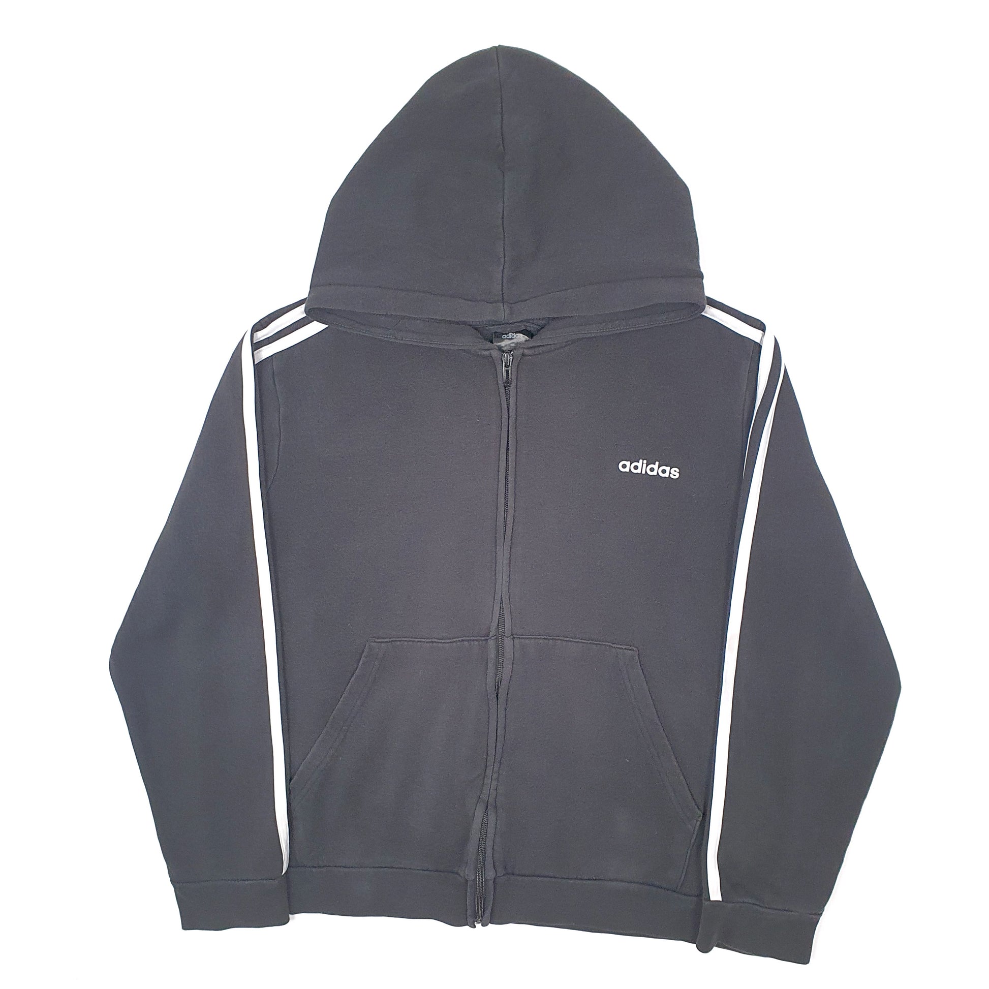 Womens Black Adidas Hoodie Full Zip Jumper