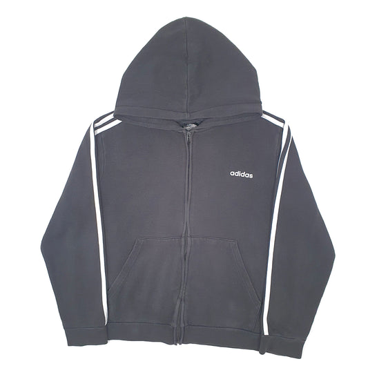 Womens Black Adidas Hoodie Full Zip Jumper