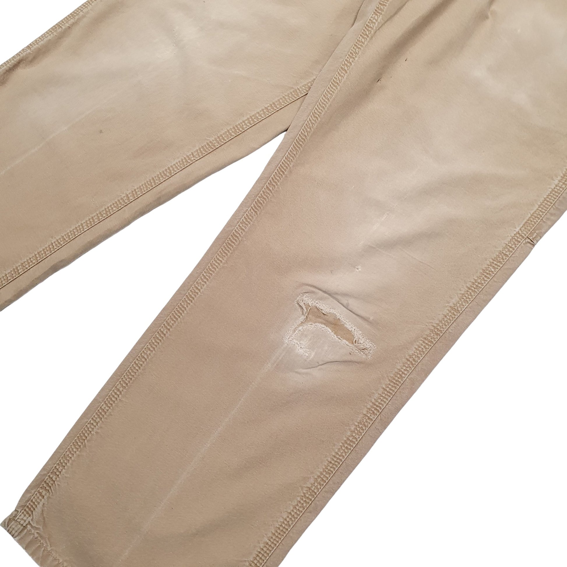 Mens Beige Carhartt B151 Carpenter Trousers