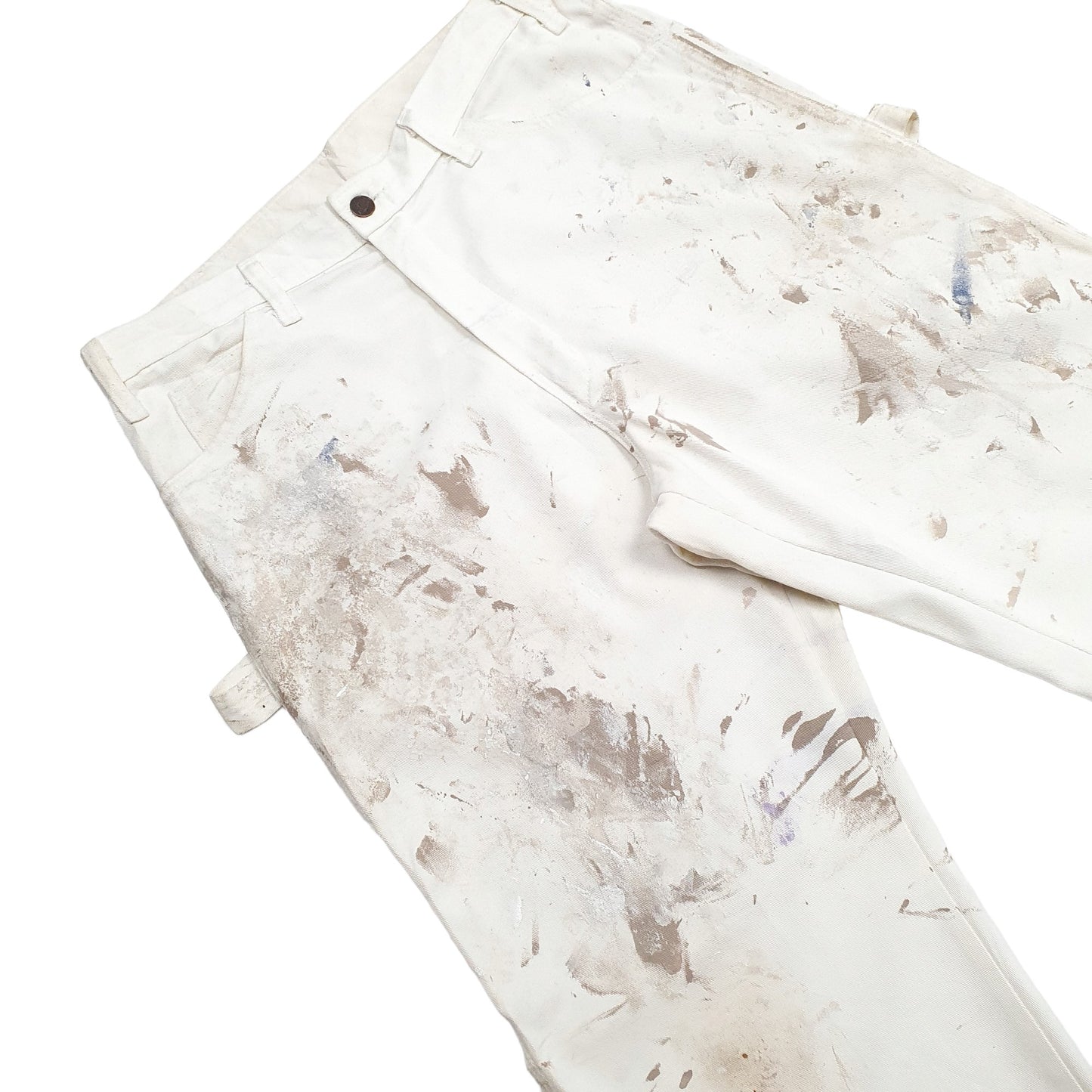 Mens White Dickies  Carpenter Trousers