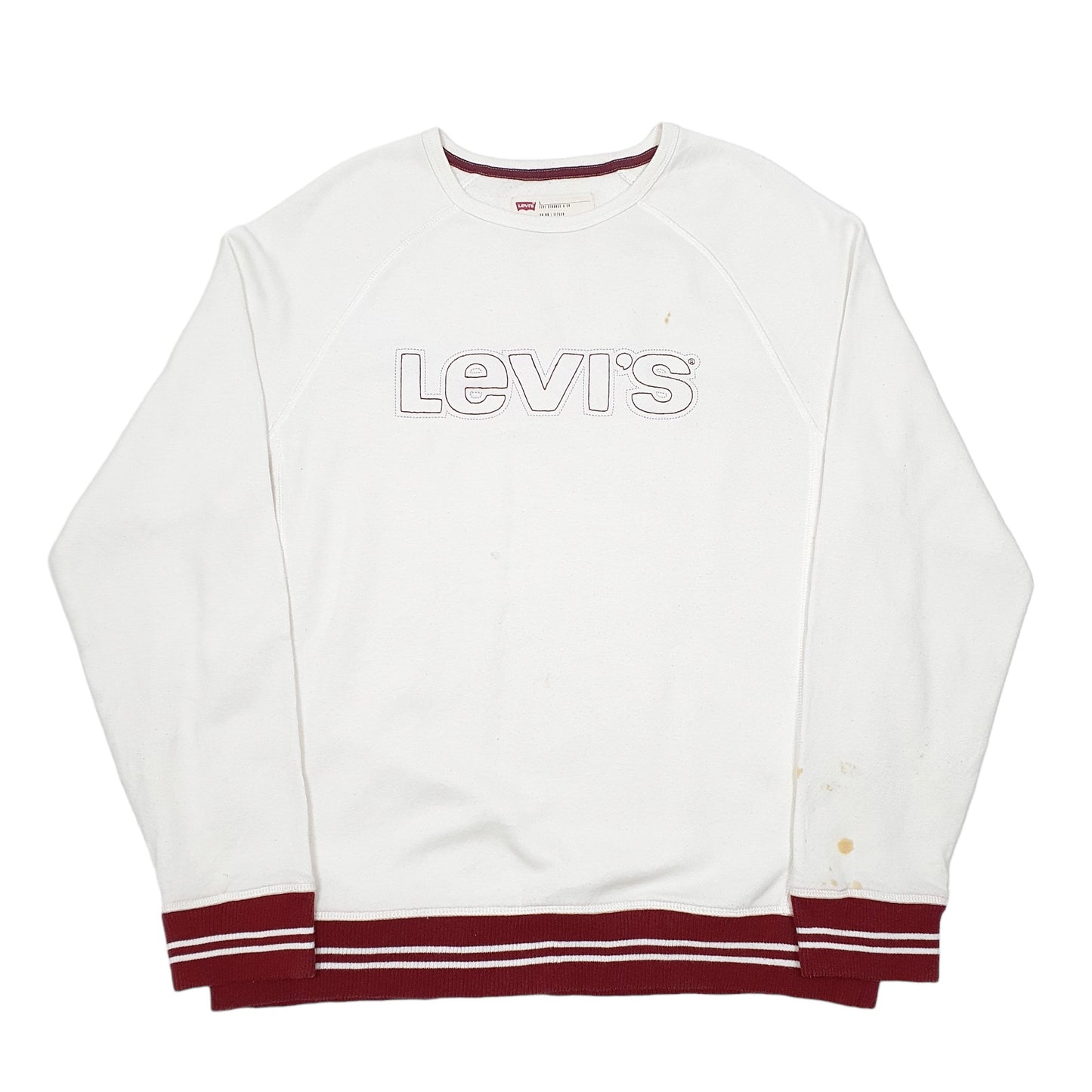 Womens White Levis  Crewneck Jumper