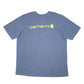 Mens Blue Carhartt Spellout Loose Fit Short Sleeve T Shirt