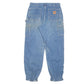 Mens Blue Carhartt Carpenter Made In USA Altered Cotton Lined B14 JeansW34 L32