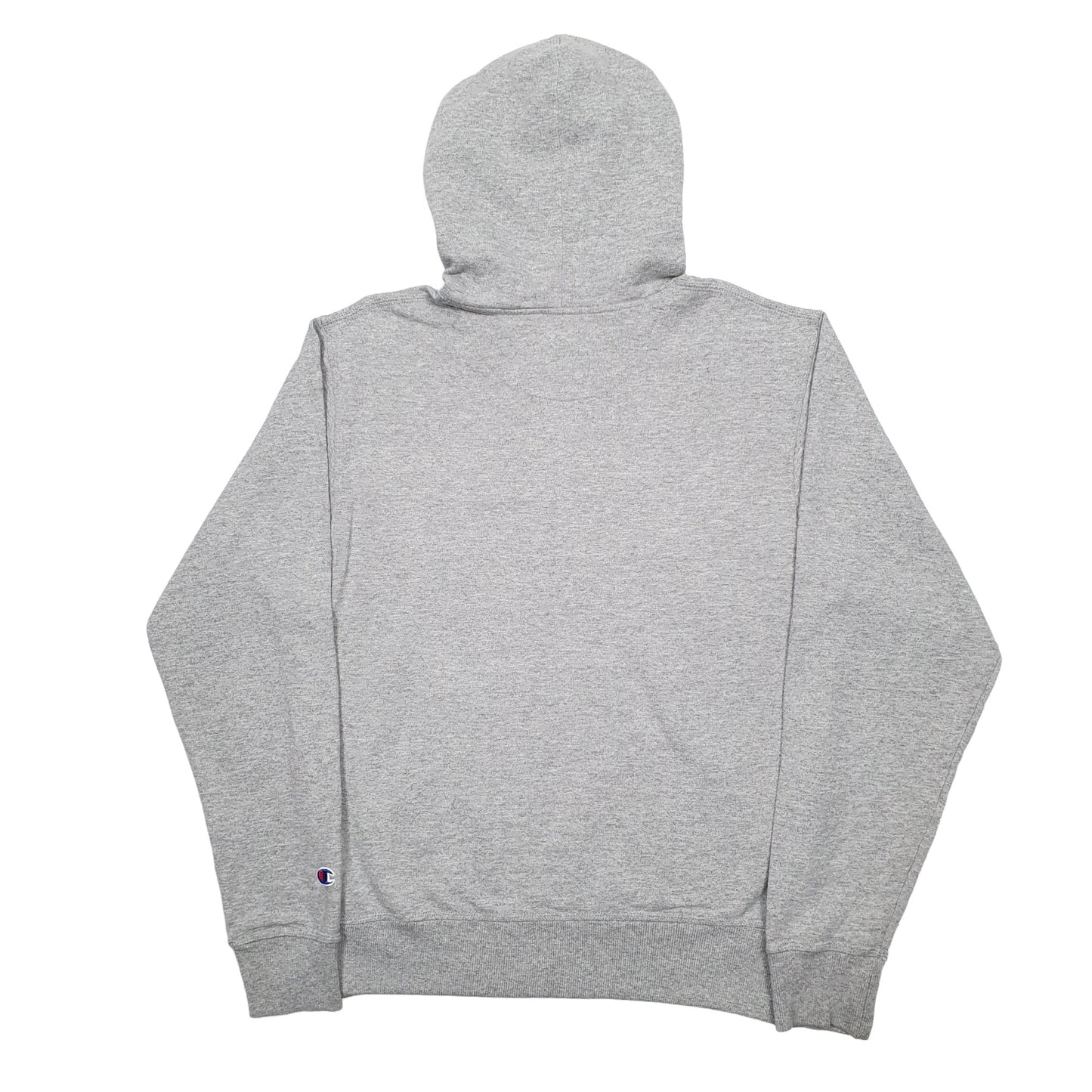 Mens Grey Champion Spellout Hoodie Jumper