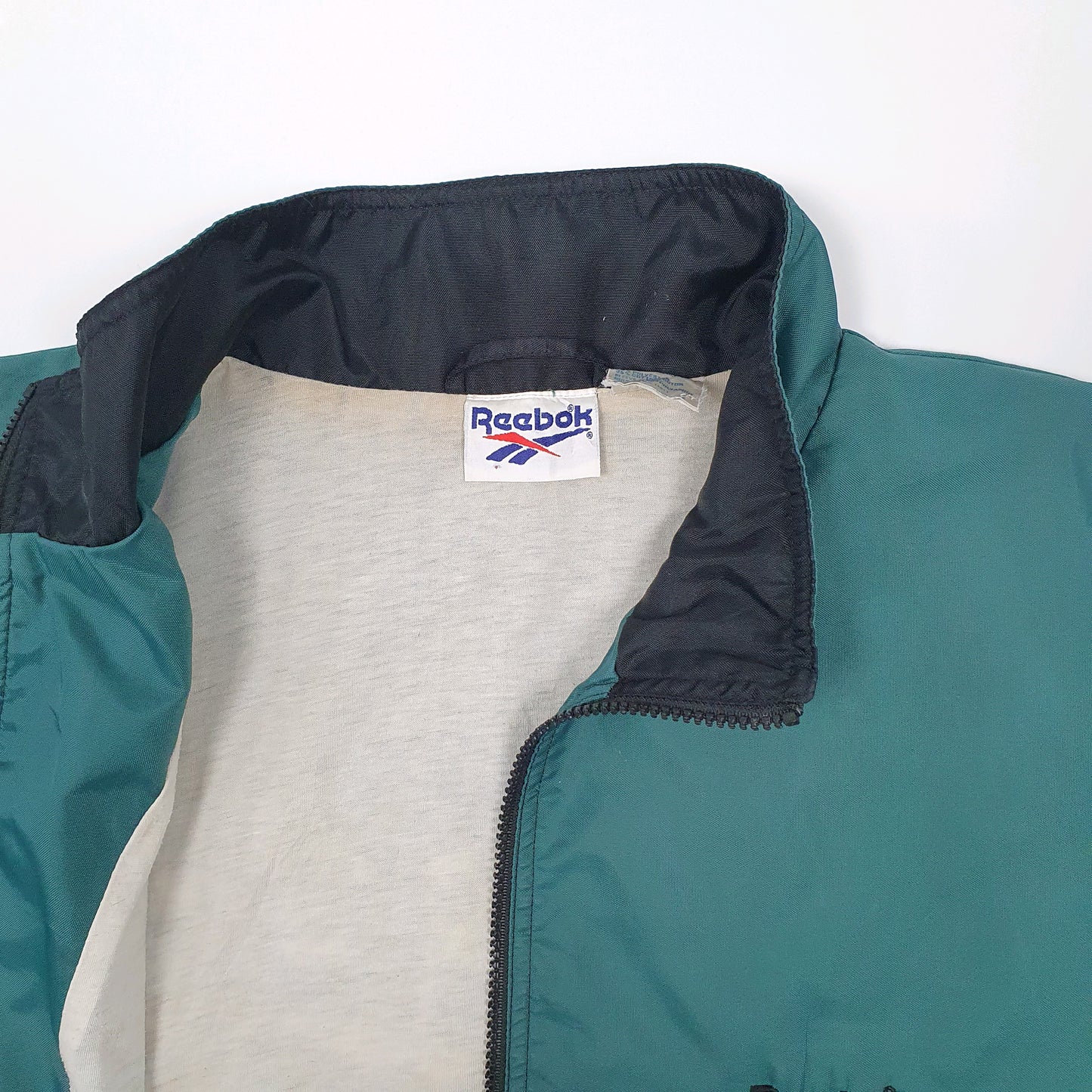 Mens Black Reebok Spellout Vintage 1990s  Coat