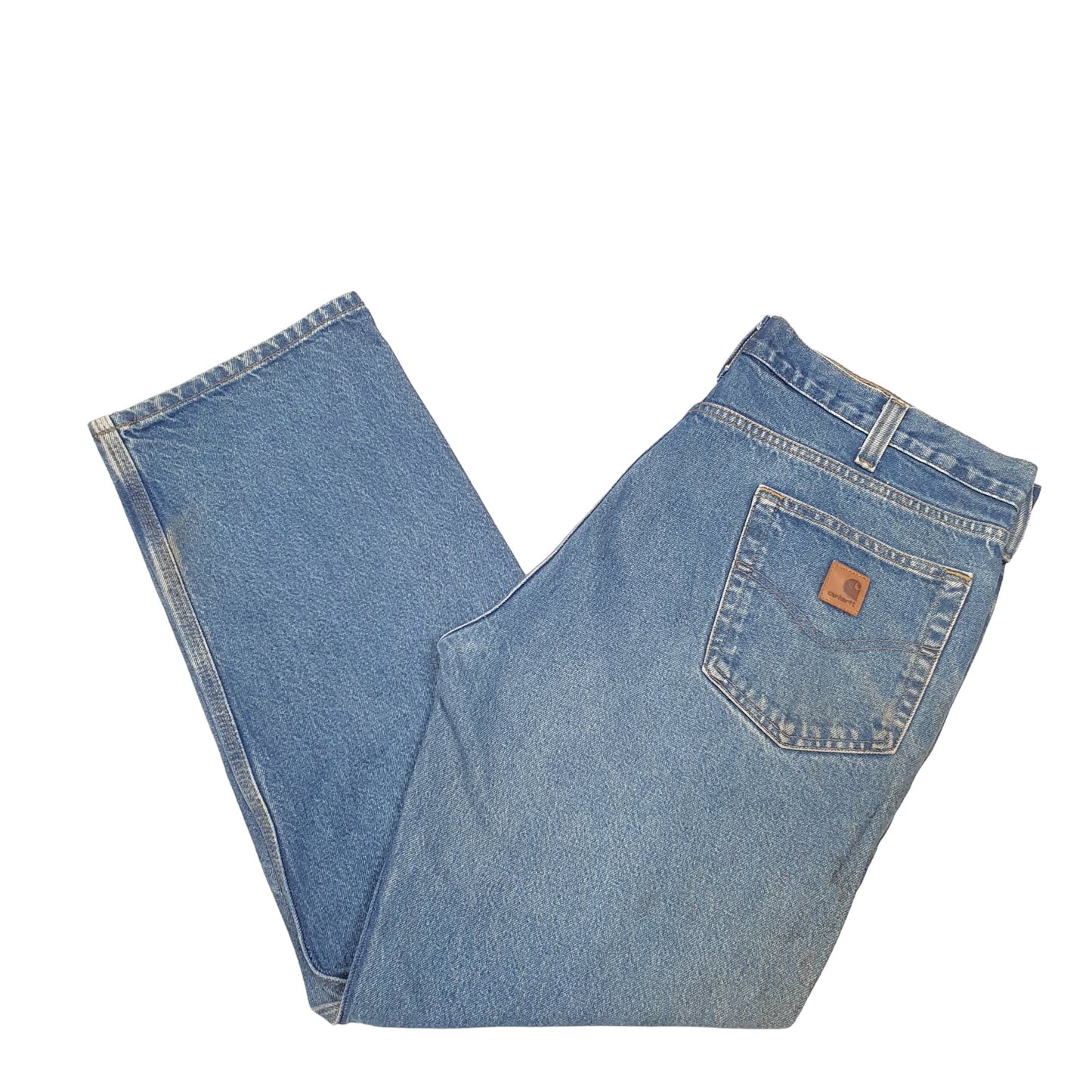 Mens Blue Carhartt Relaxed B460 JeansW38 L30