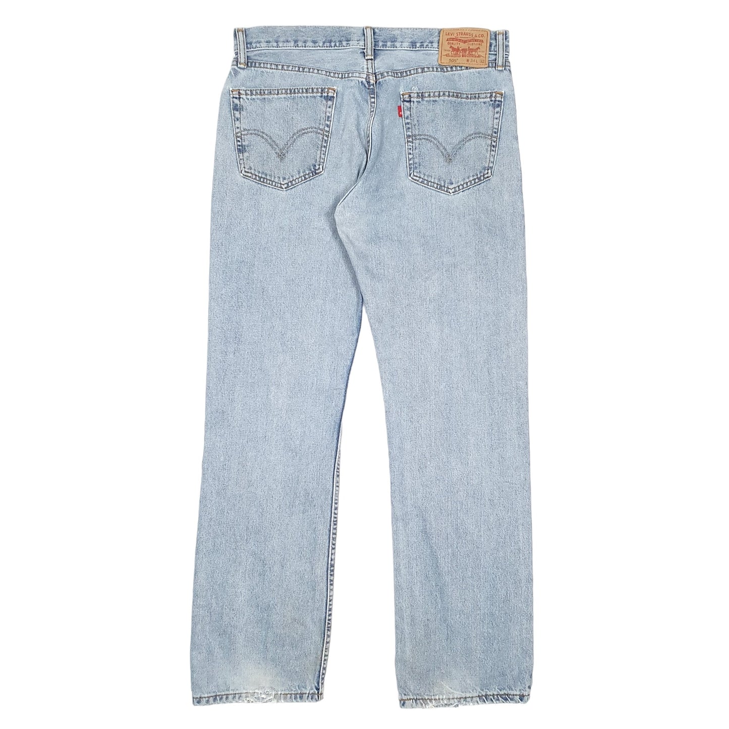 Mens Blue Levis  505 JeansW34 L32