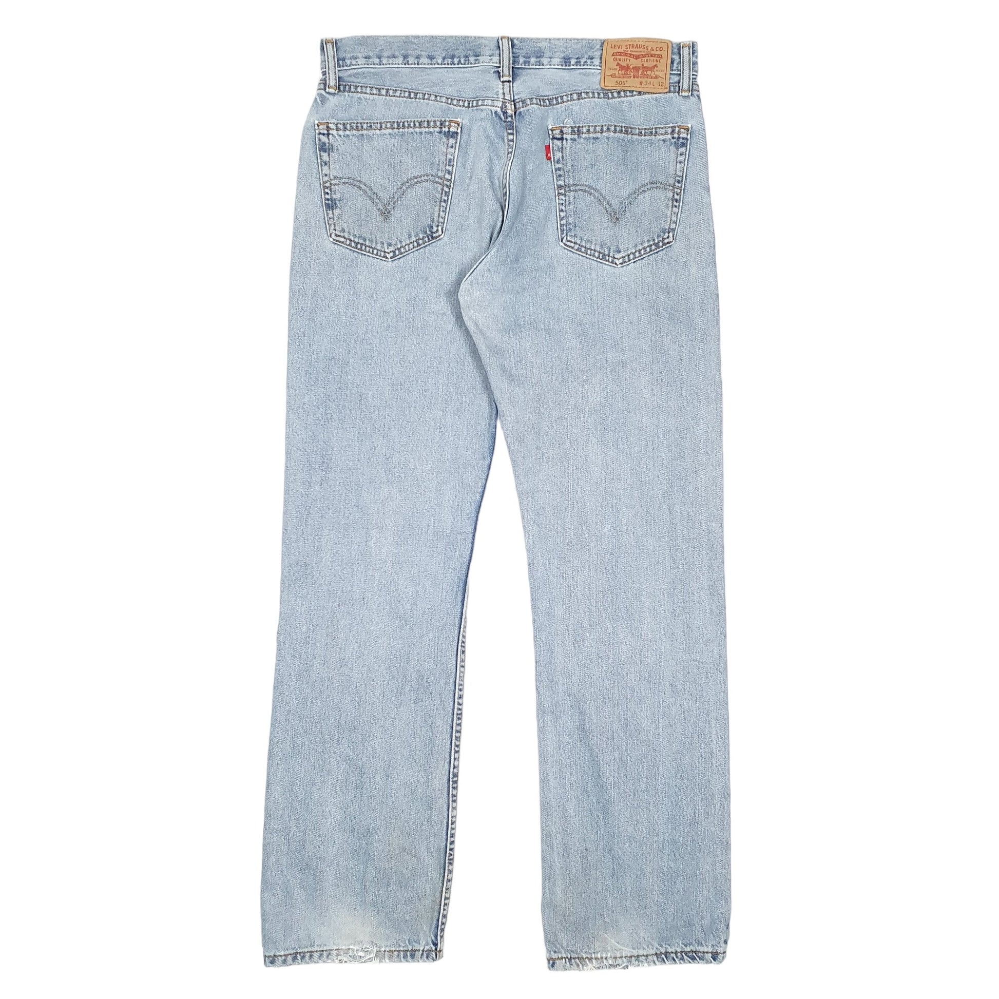 Mens Blue Levis  505 JeansW34 L32