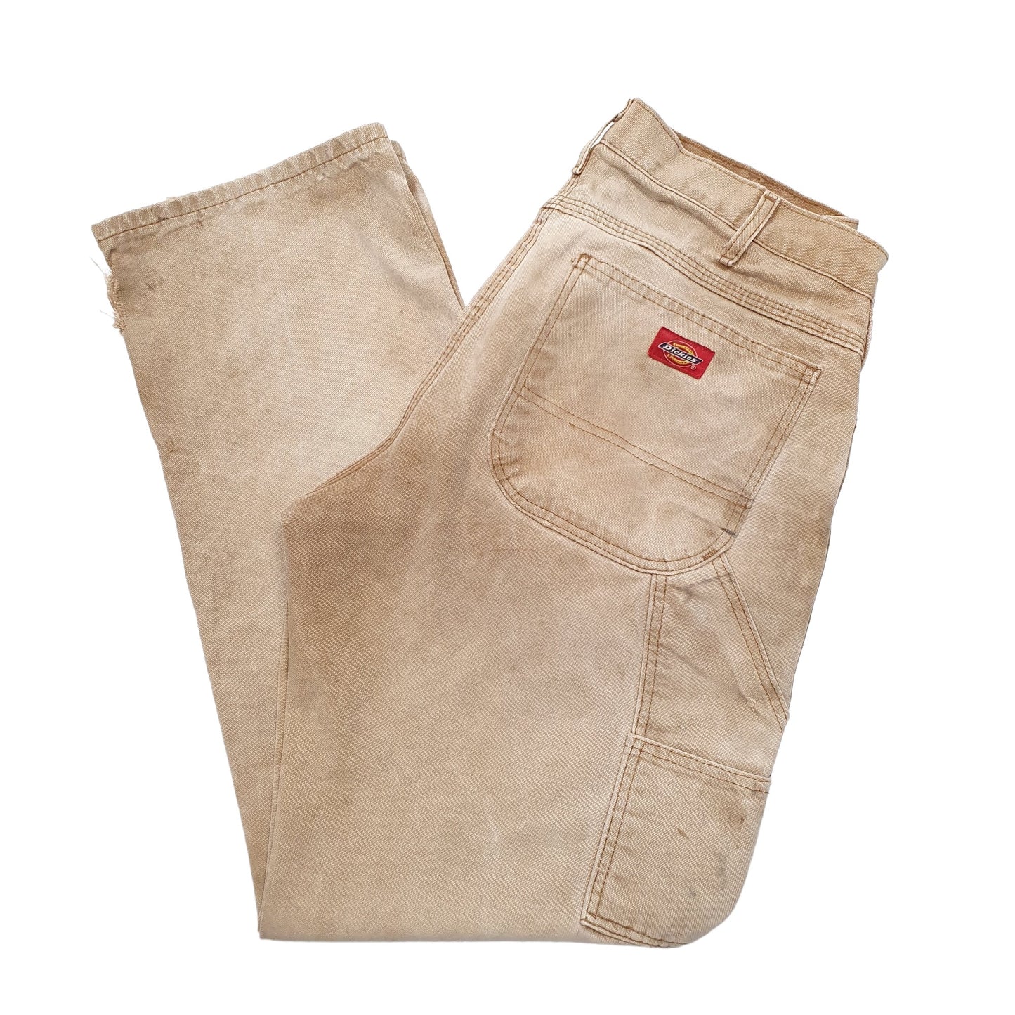 Mens Beige Dickies  Carpenter Trousers