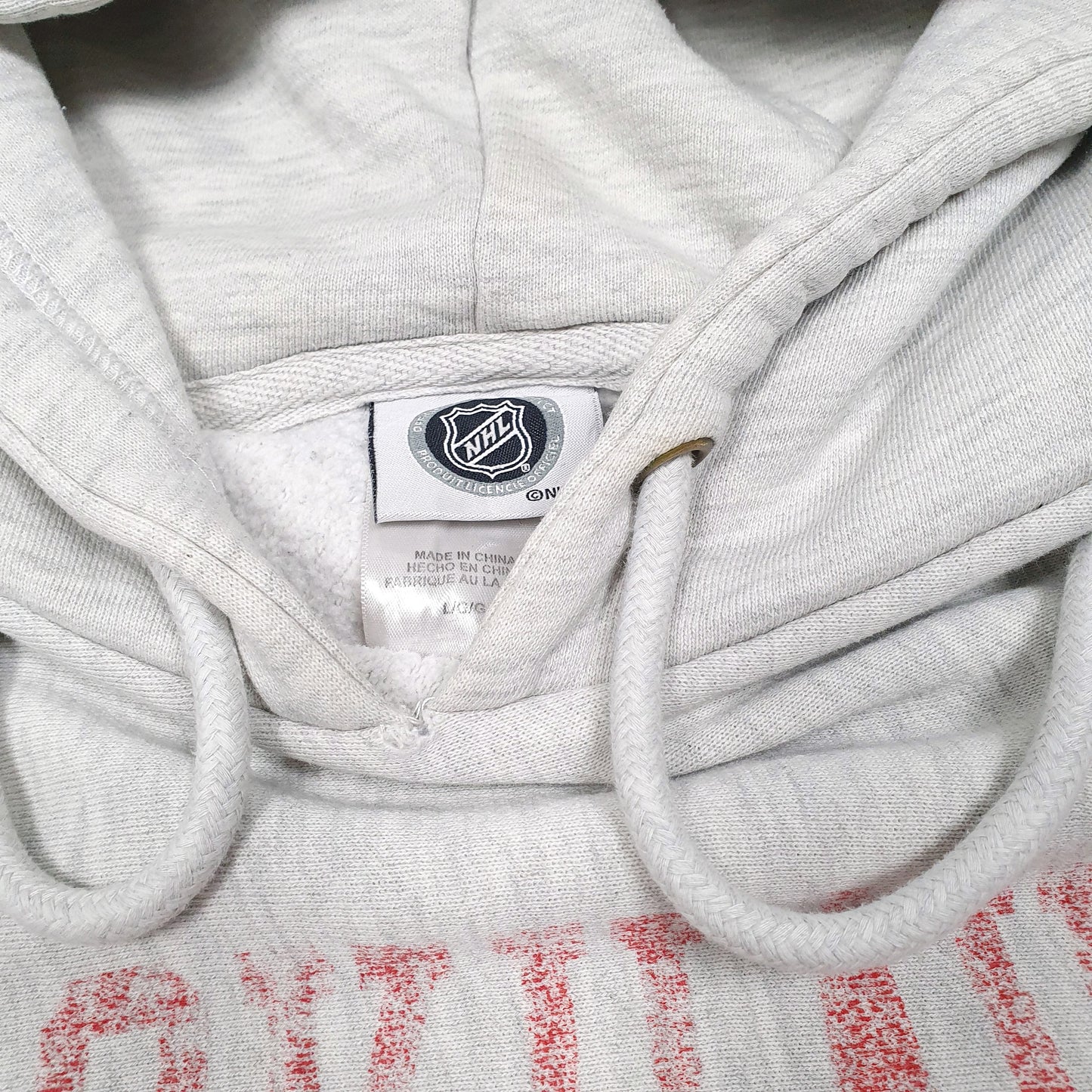 Mens Grey NHL Chicago Blackhawks Hockey Reverse Weave Hoodie Jumper