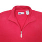 Mens Red Fila Sweatshirt Quarter Zip Jumper