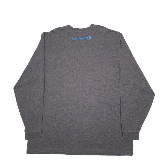 Mens Grey Carhartt  Long Sleeve T Shirt