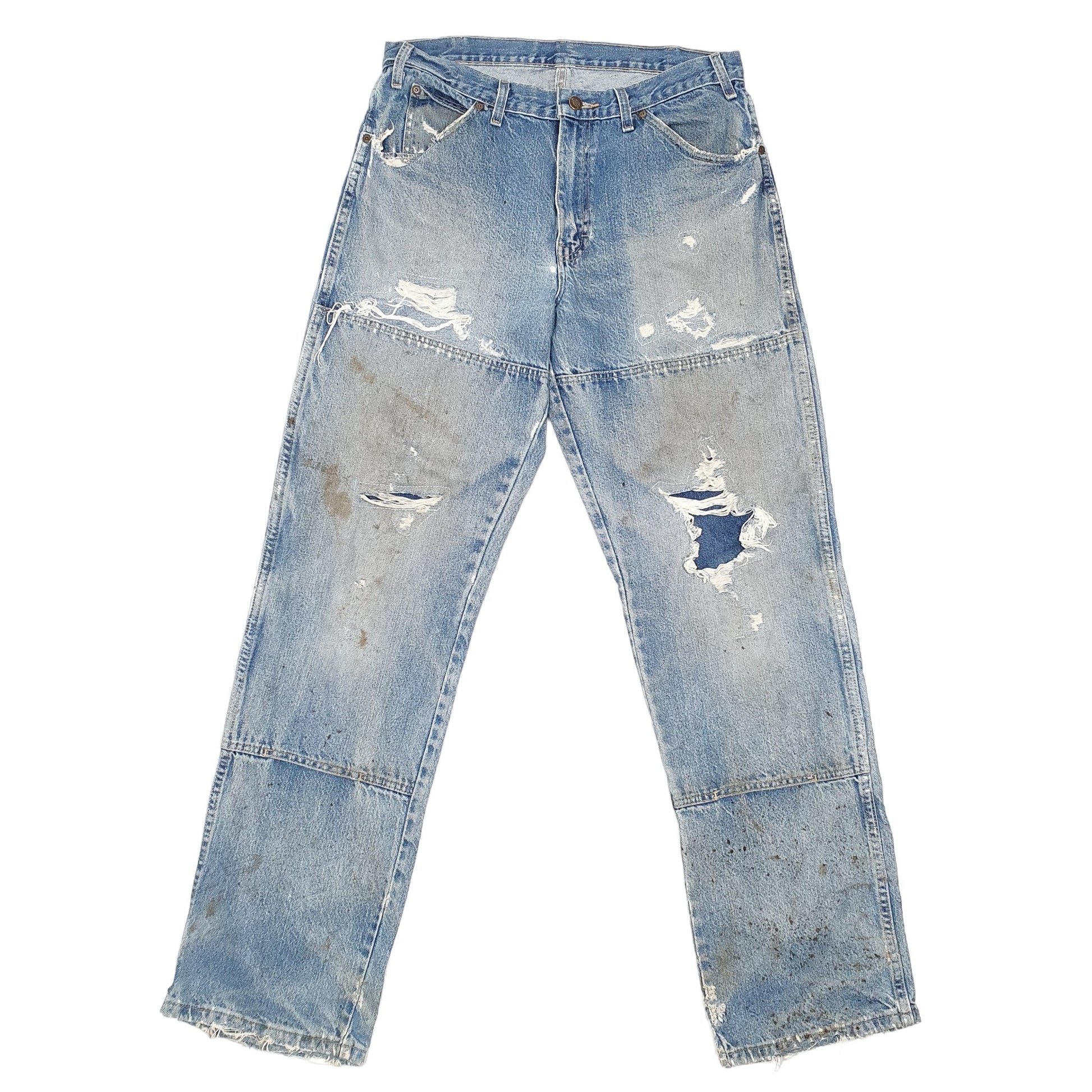 Mens Blue Dickies Double Knee Carpenter JeansW33 L34