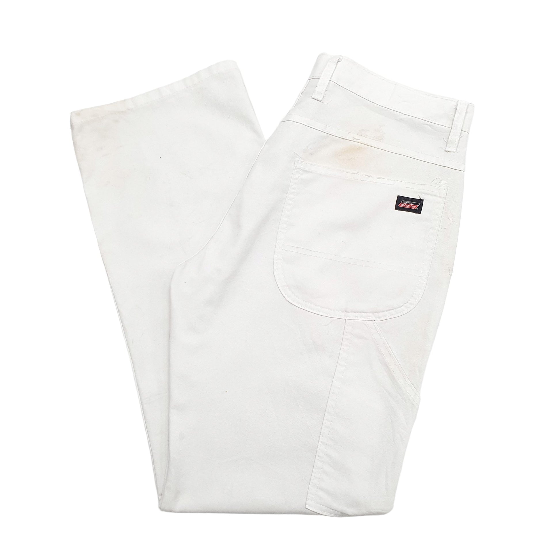 Mens White Dickies  Carpenter Trousers