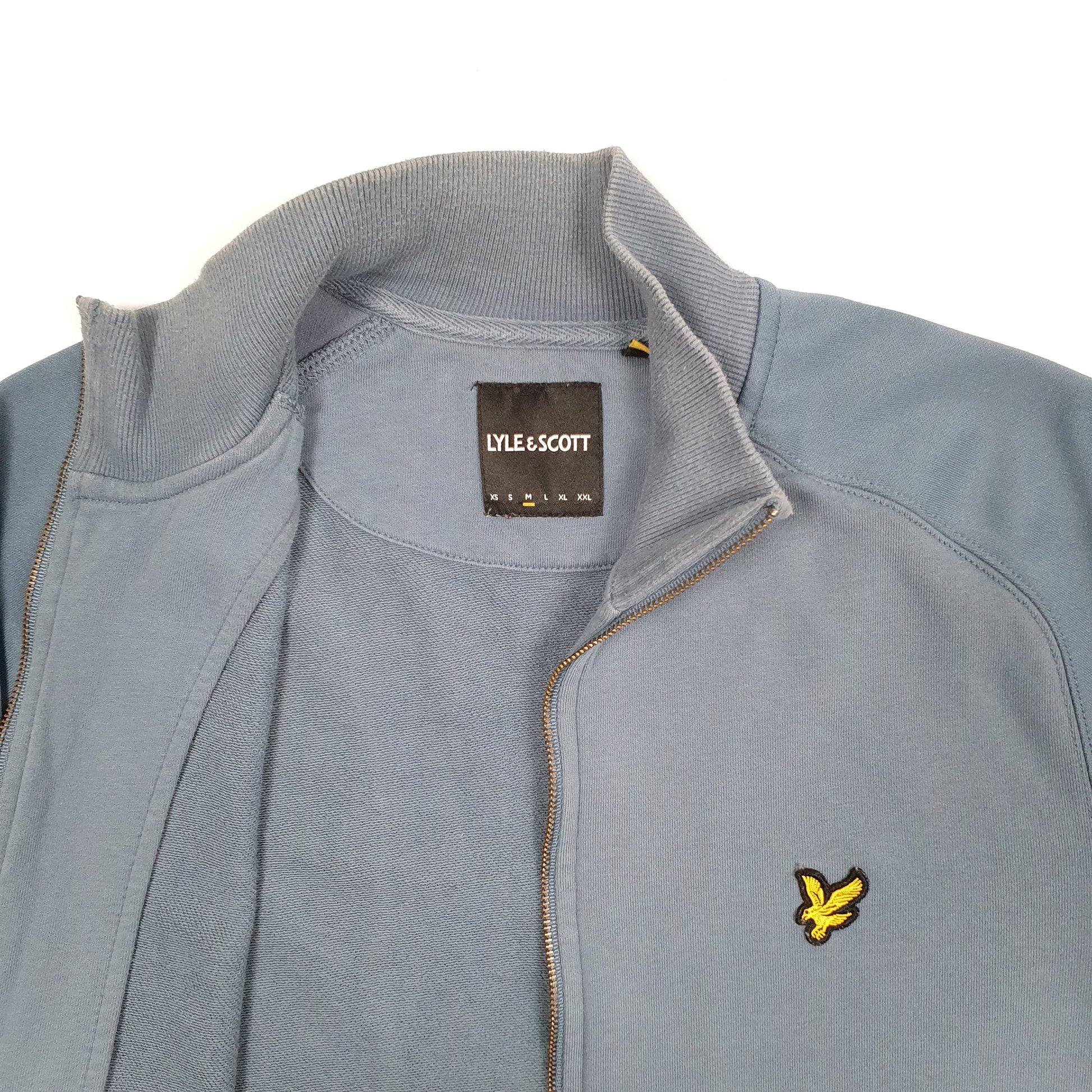 Mens Blue Lyle & Scott  Full Zip Jumper