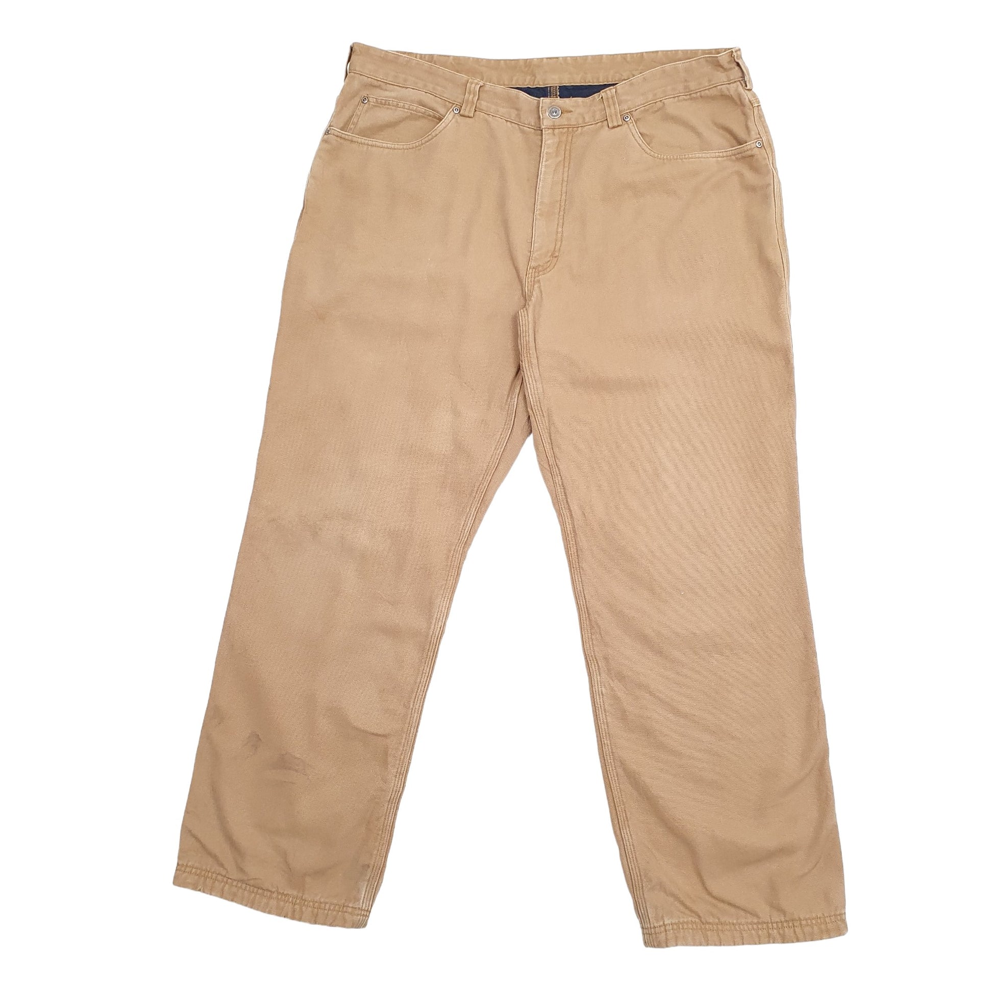Mens Brown Duluth Lined Thermal Carpenter Trousers