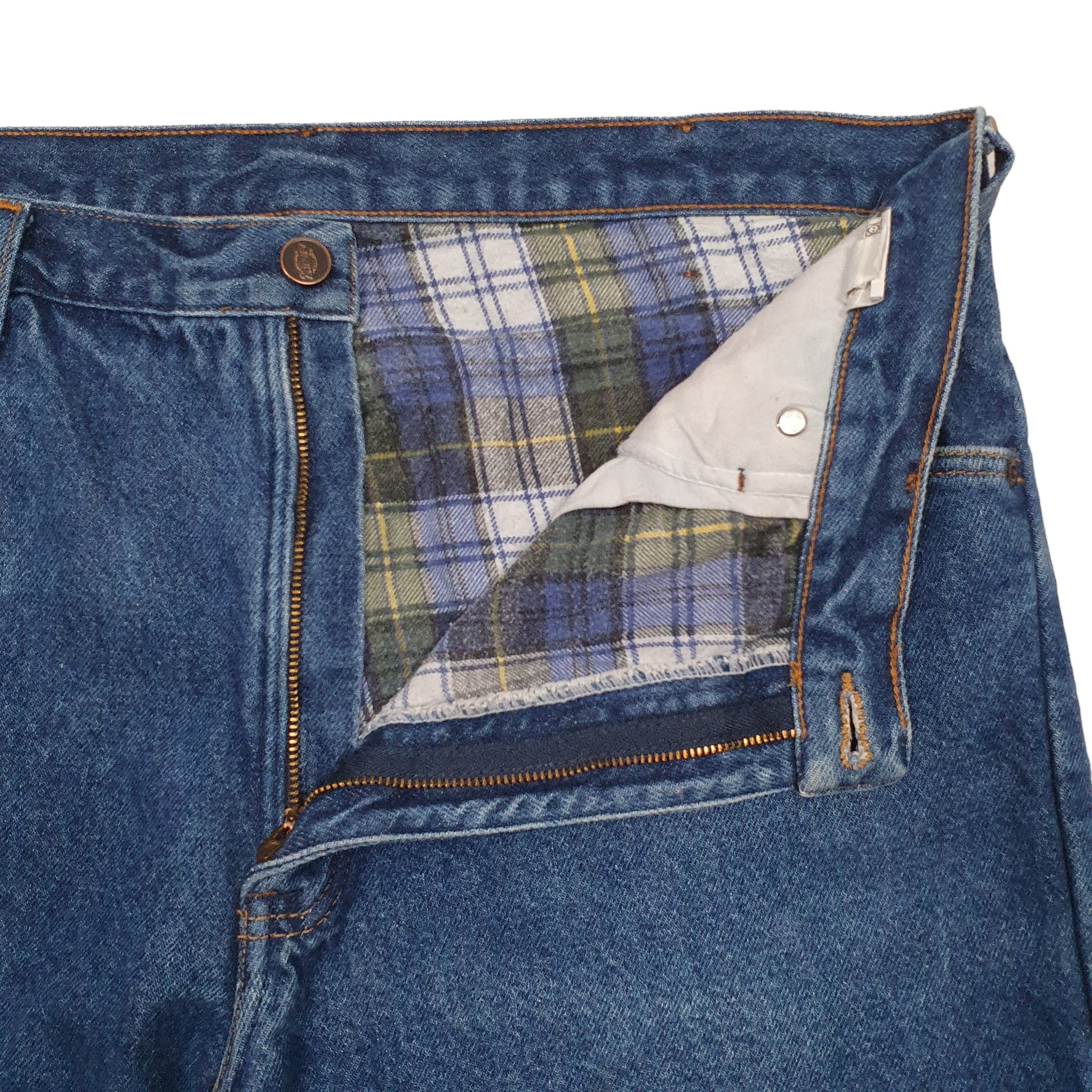 Mens Blue Dickies Lined Thermal Winter Casual JeansW36 L26