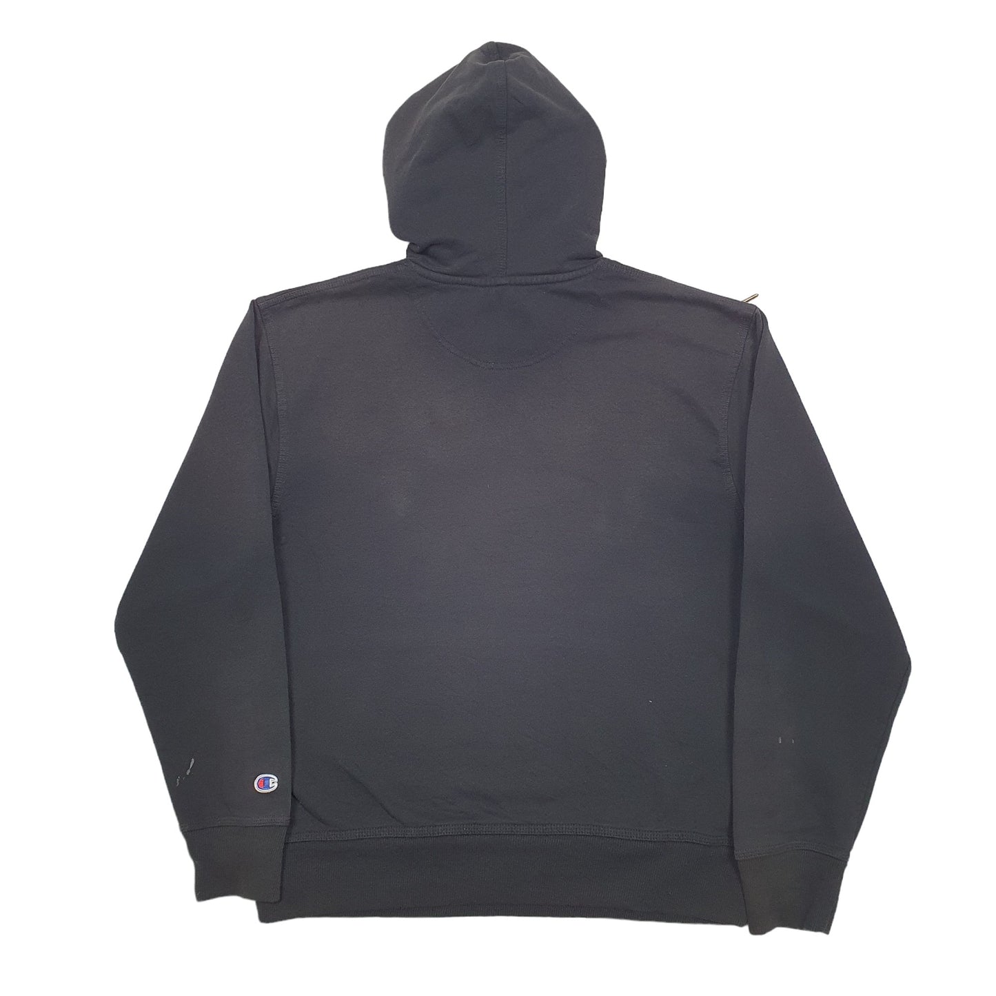Mens Black Champion Spellout Hoodie Jumper