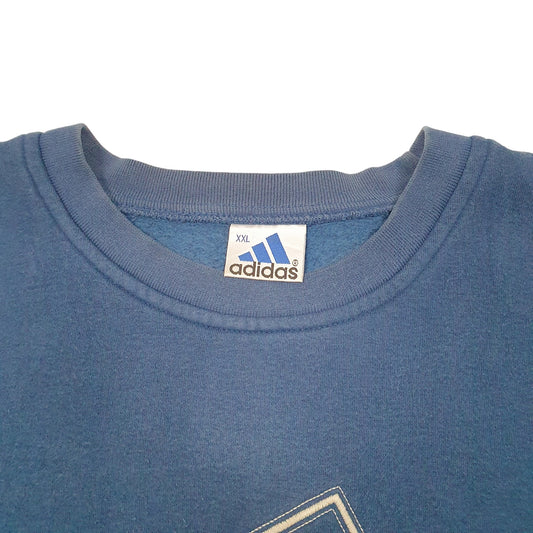 Mens Navy Adidas Vintage 90s Crewneck Jumper