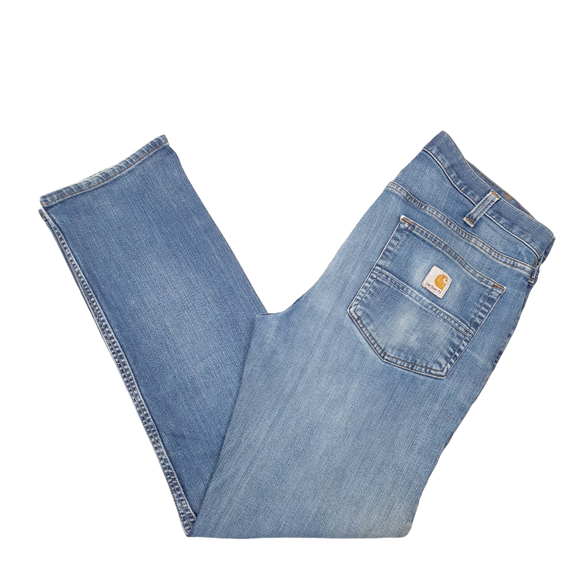 Mens Blue Carhartt Relaxed Rugged Flex Casual JeansW34 L30